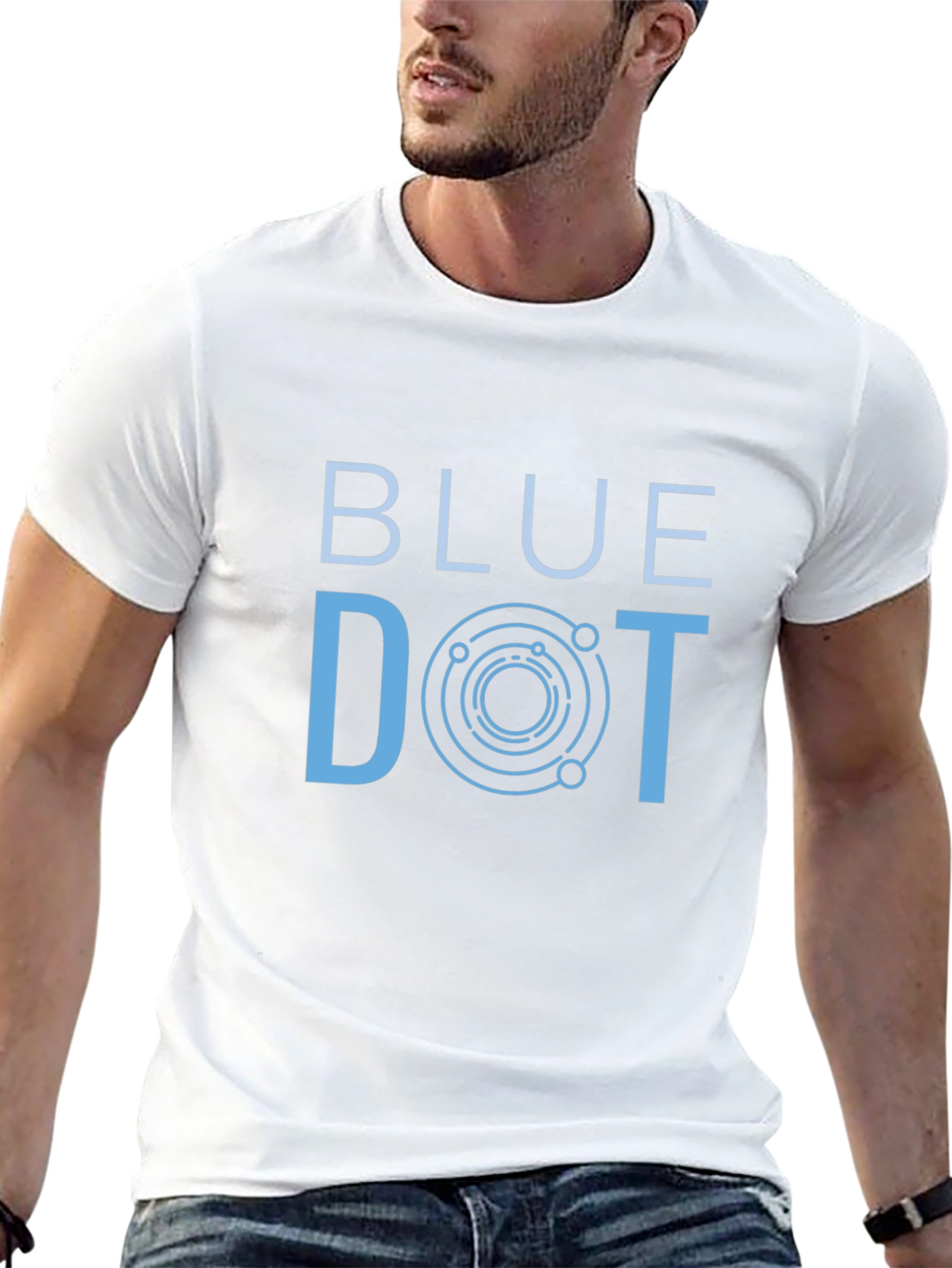 Blue Dot Graphic Tee - Stylish Comfort Fit