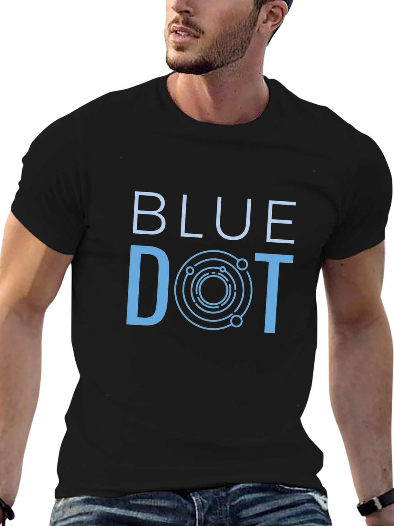Blue Dot Graphic Tee - Stylish Comfort Fit