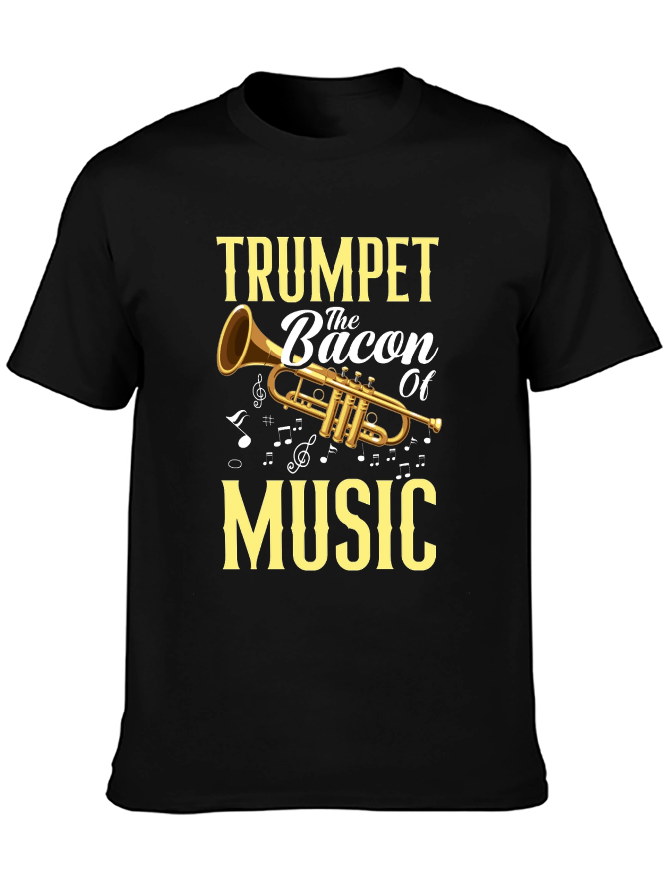 Trumpet Bacon of Music Graphic T-Shirt