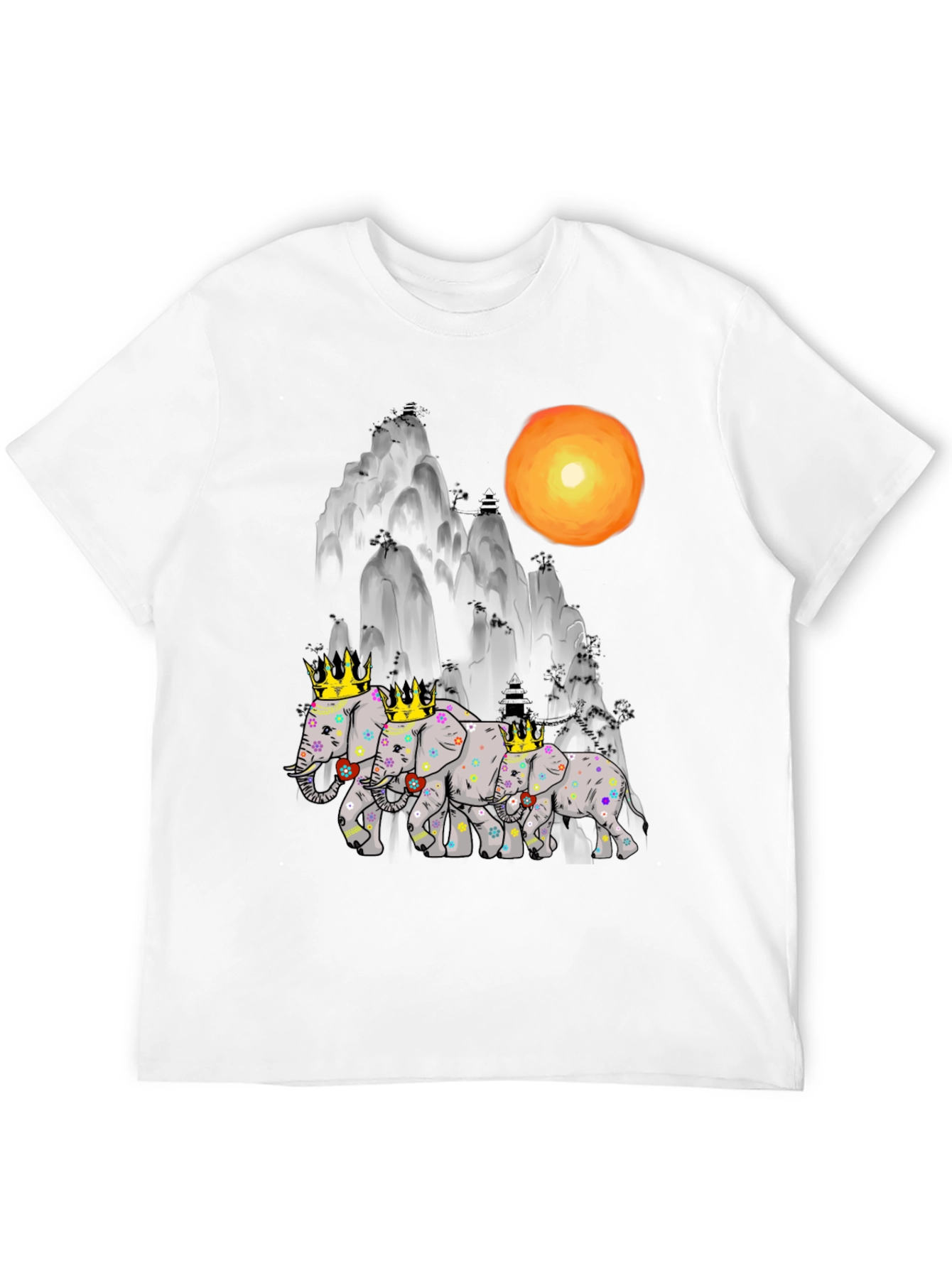 Royal Elephant Family Graphic Tee