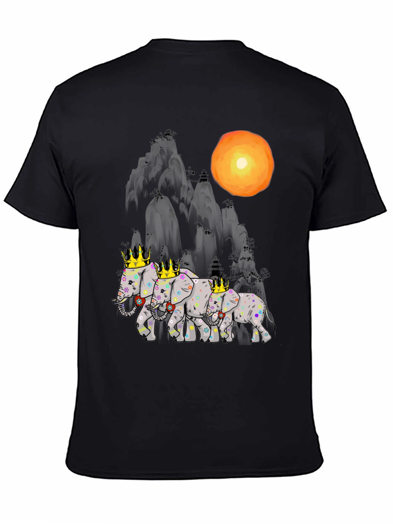 Royal Elephant Family Graphic Tee