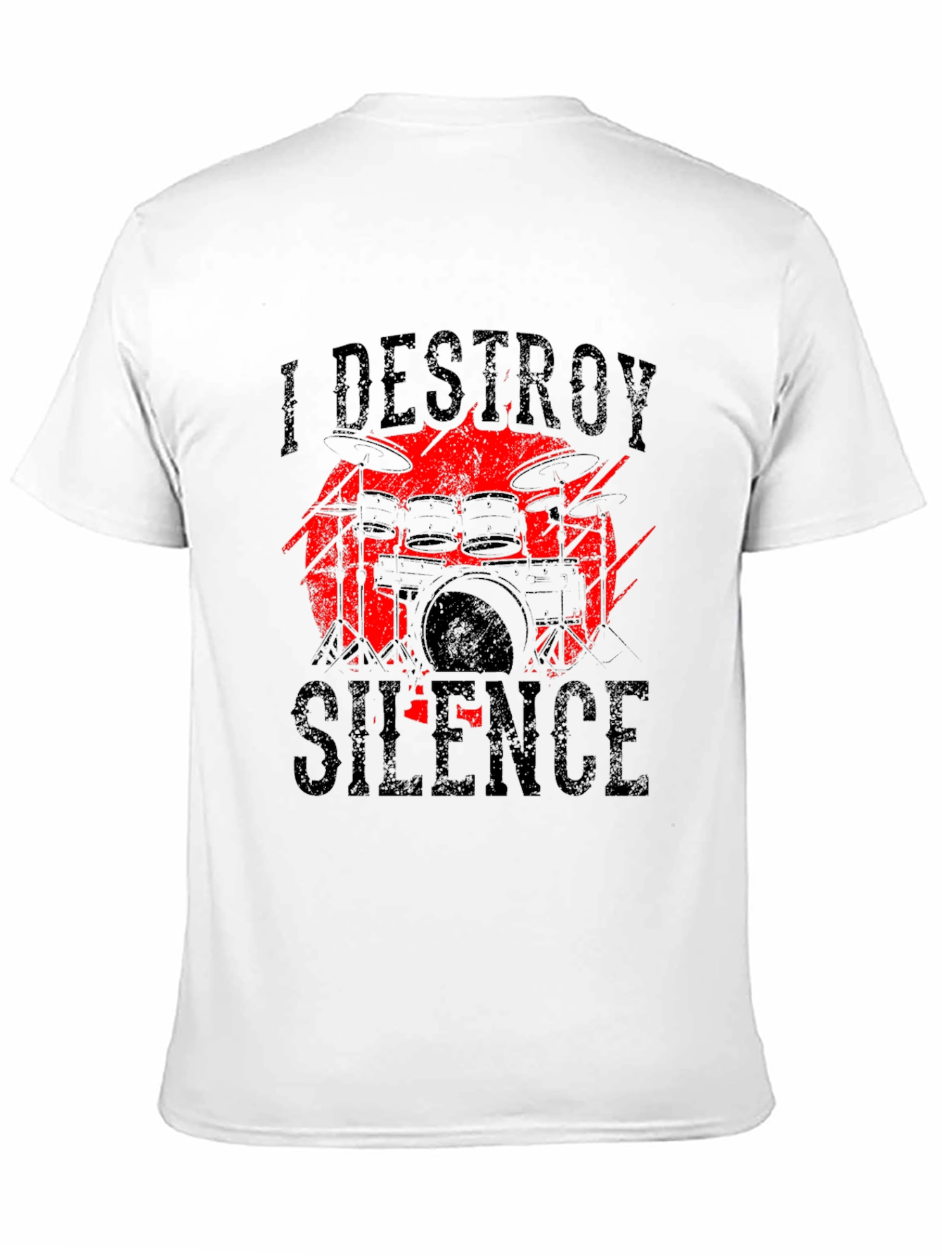 I Destroy Silence Drummer Graphic T-Shirt