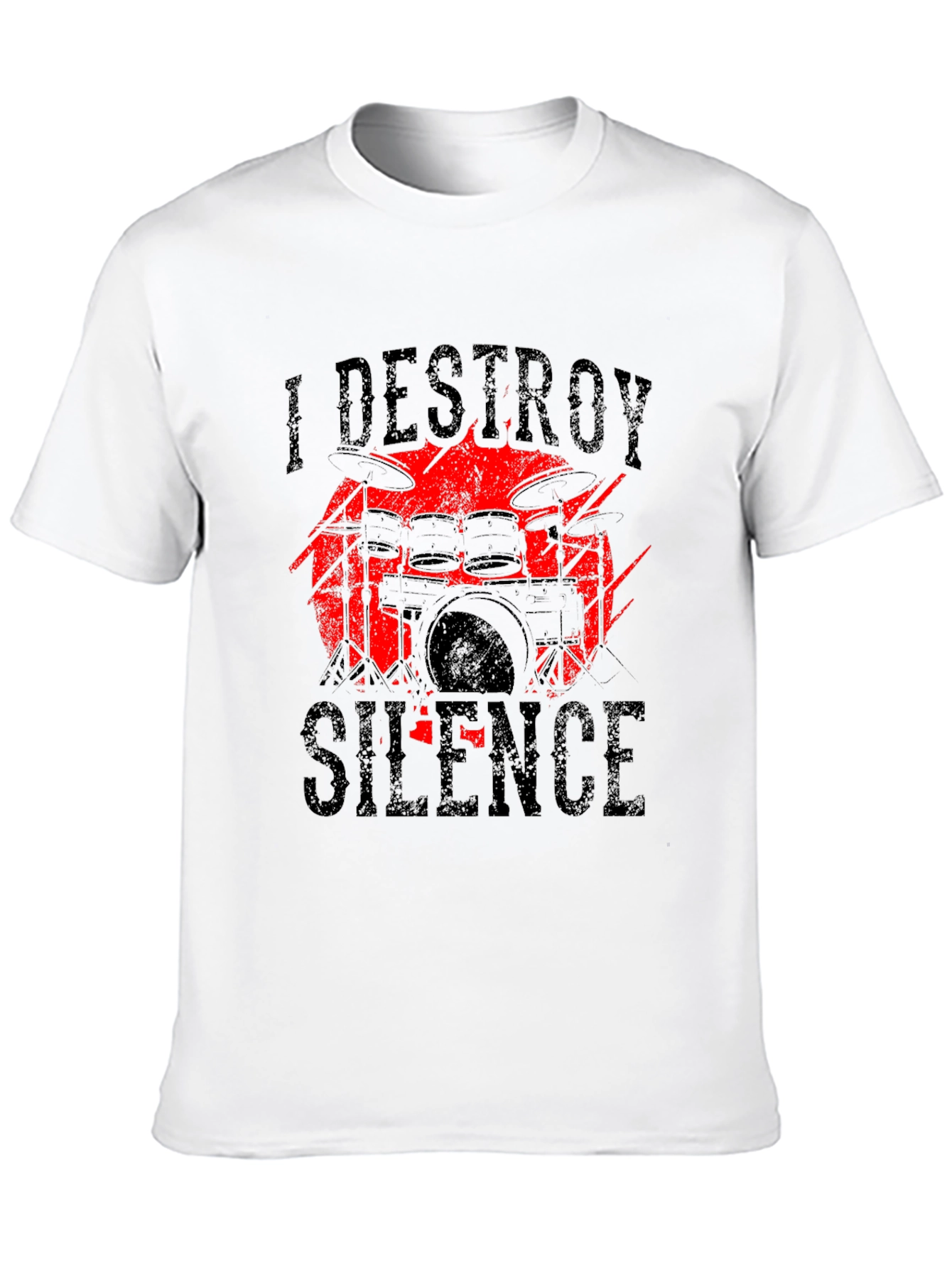I Destroy Silence Drummer Graphic T-Shirt