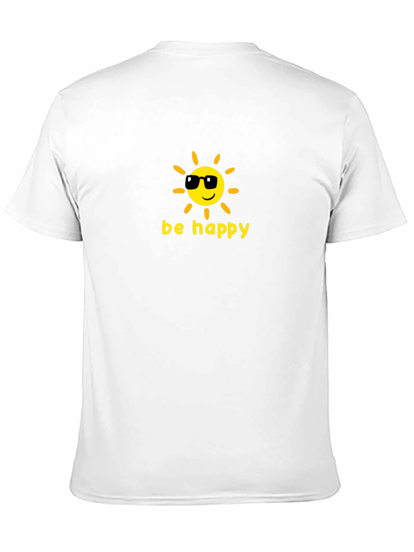 Be Happy Graphic Tee - Cool Sun Design