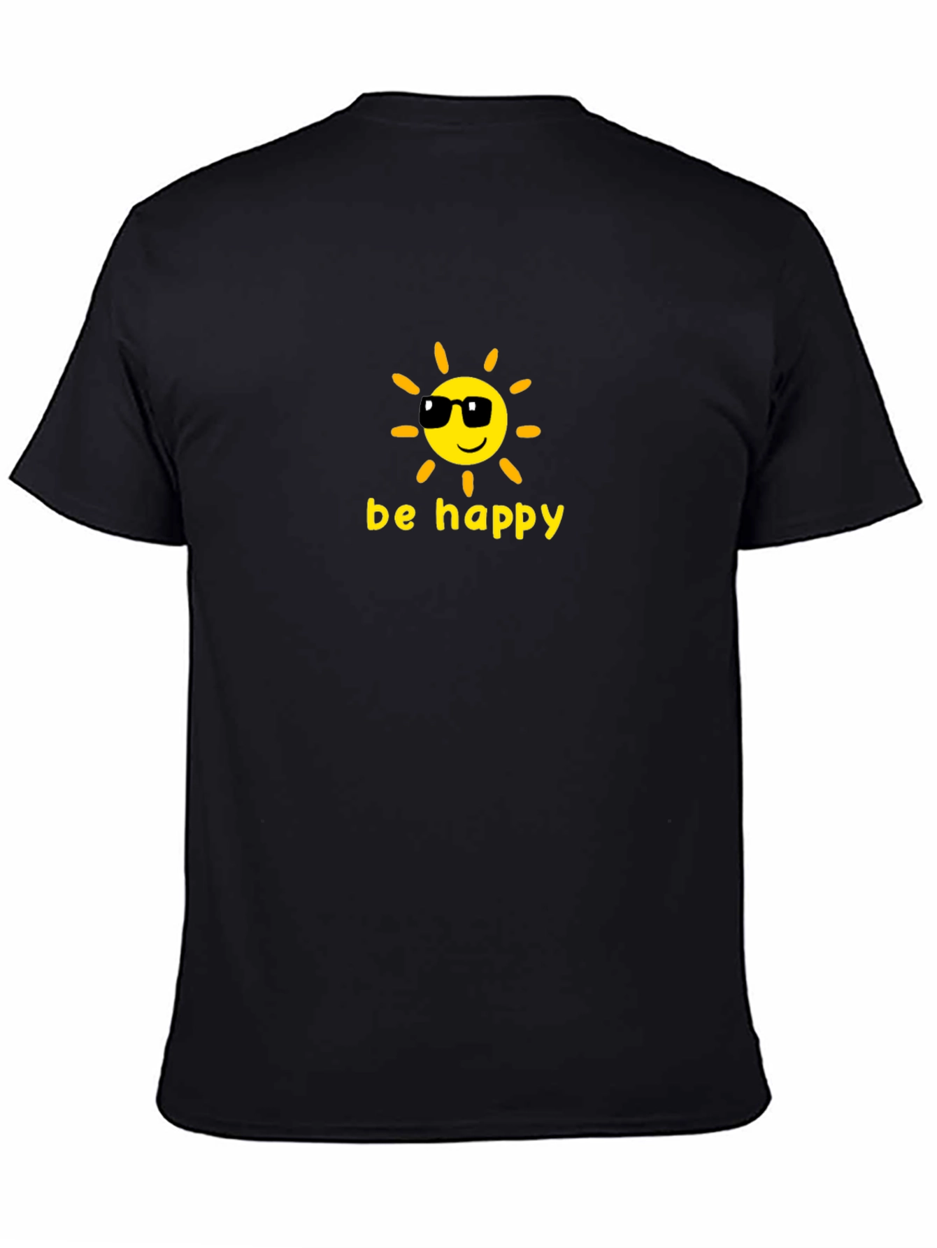 Be Happy Graphic Tee - Cool Sun Design