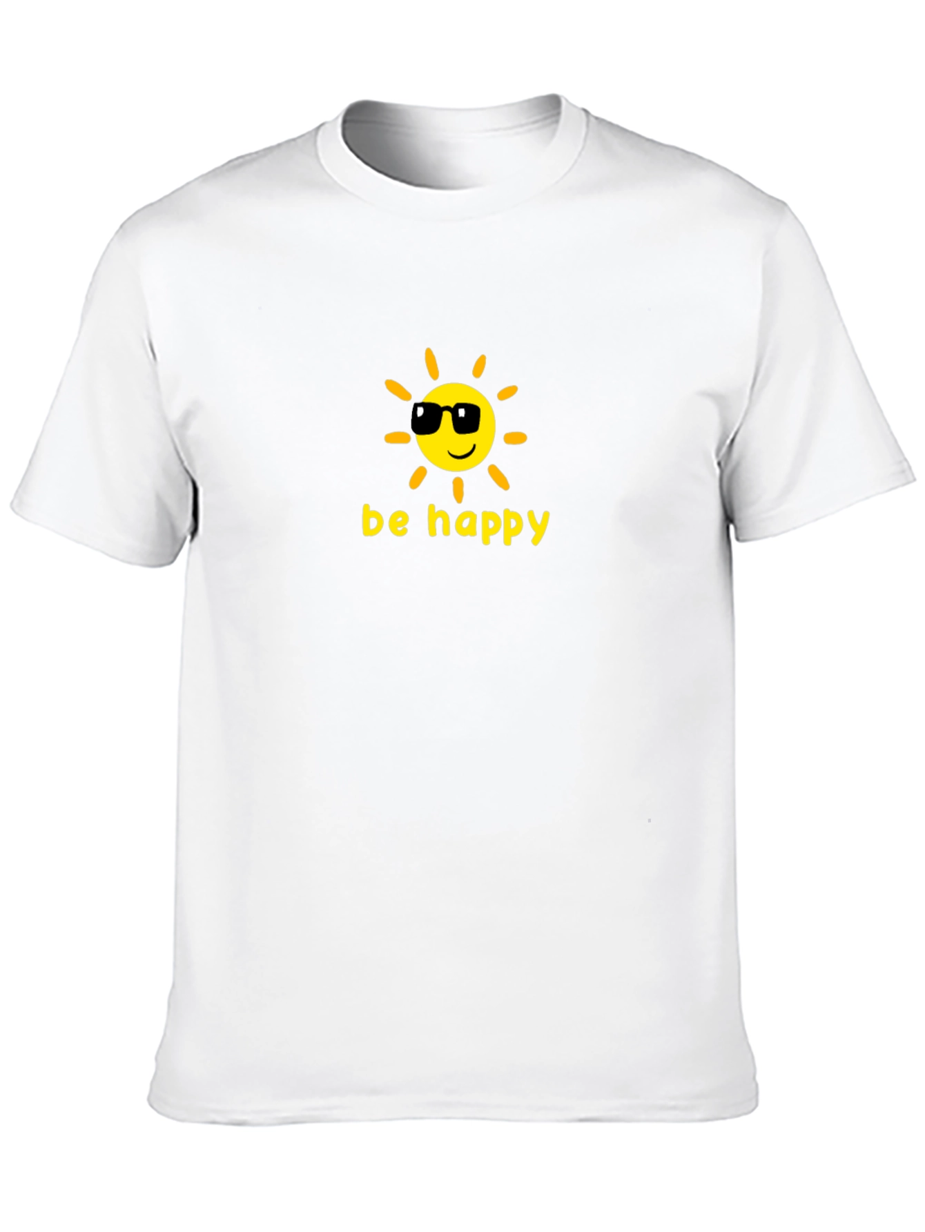 Be Happy Graphic Tee - Cool Sun Design