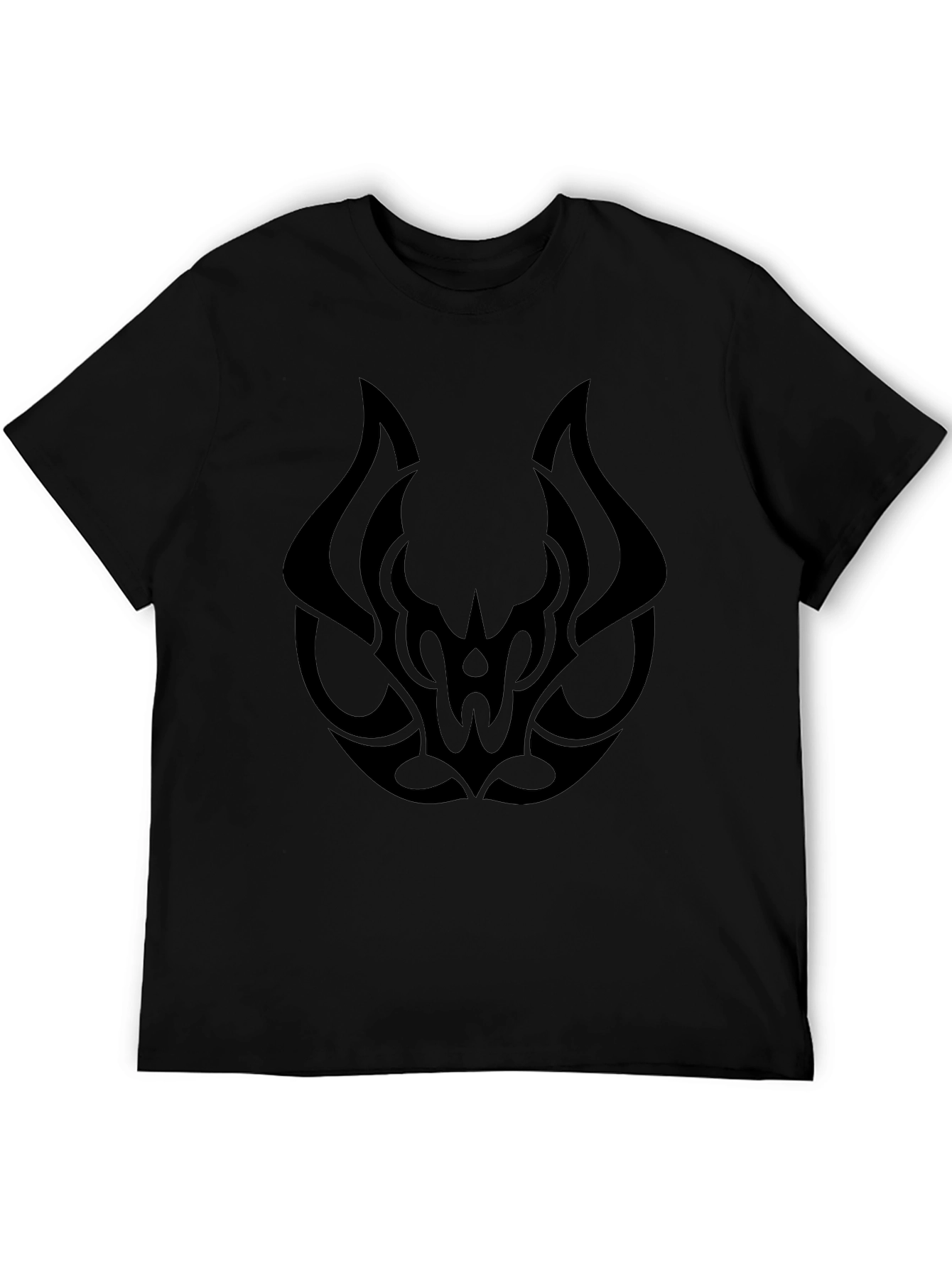 Bold Tribal Graphic Black T-Shirt