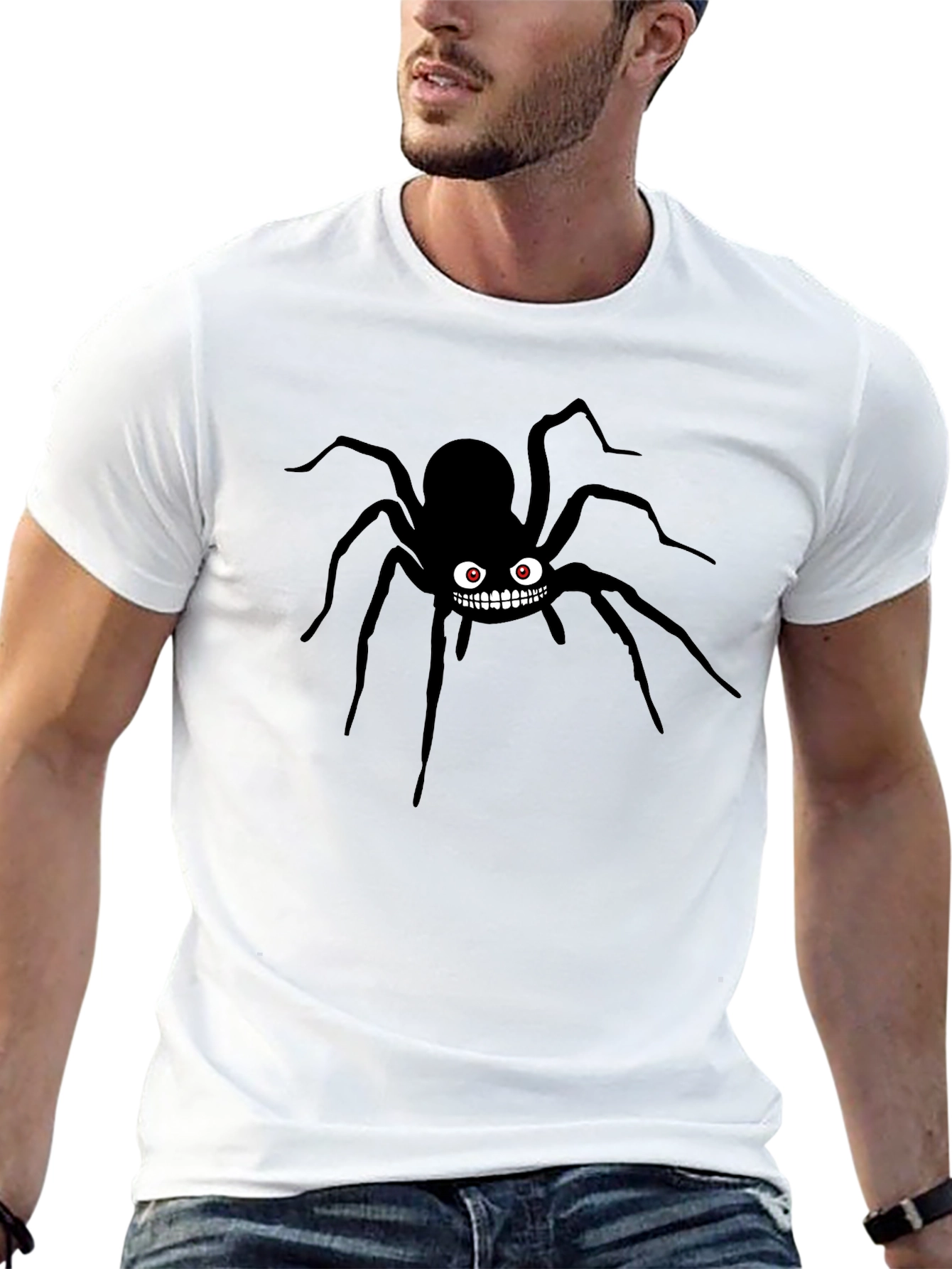 Creepy Spider Graphic Tee - Halloween Ready