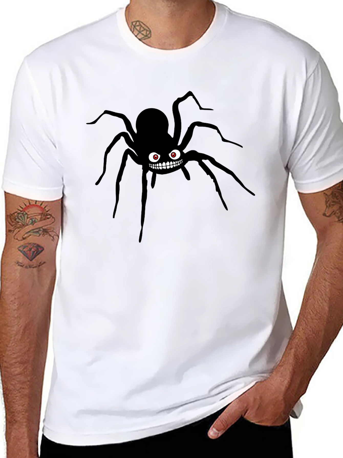 Creepy Spider Graphic Tee - Halloween Ready