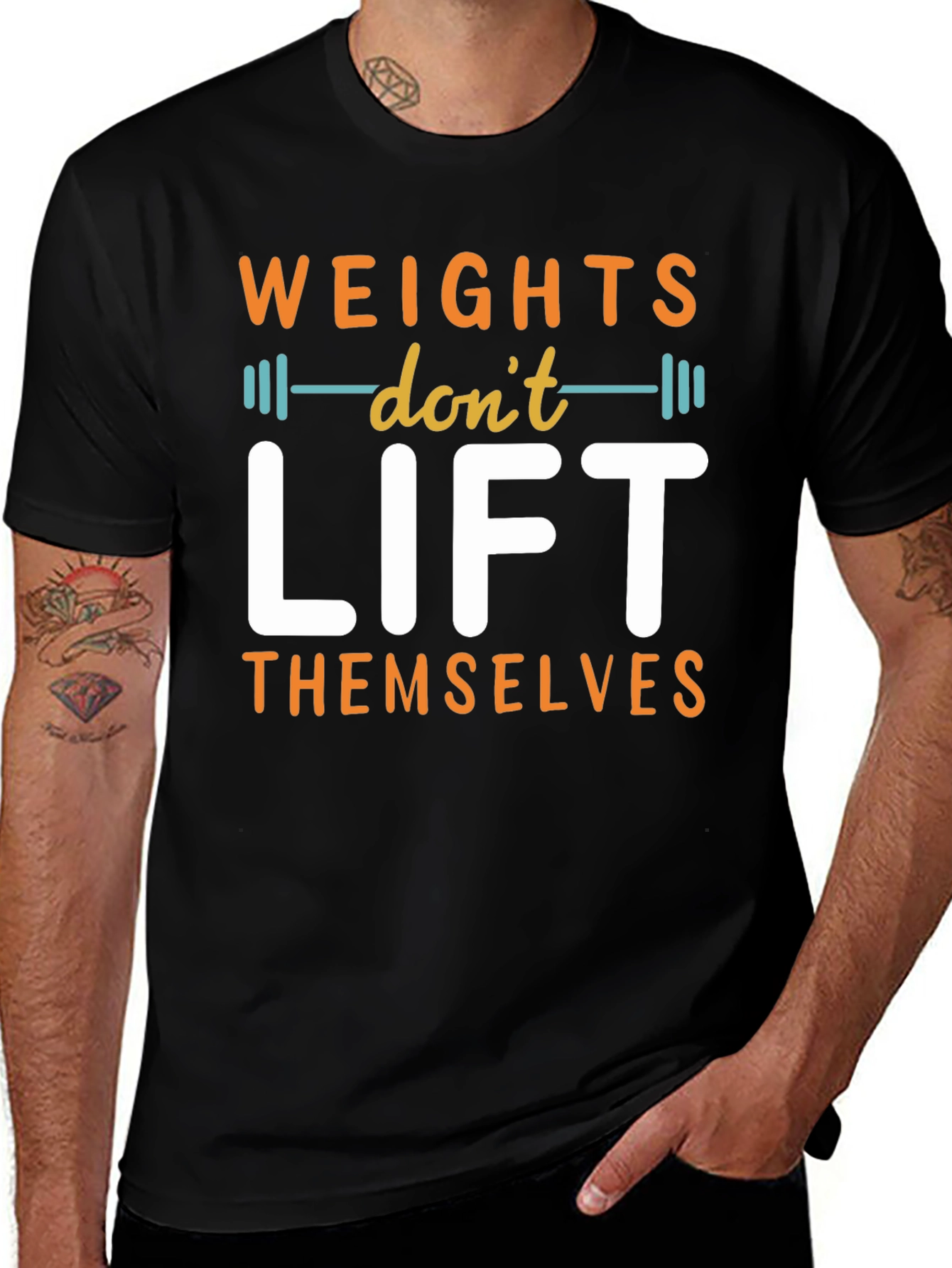Weights Dont Lift Themselves Graphic T-Shirt