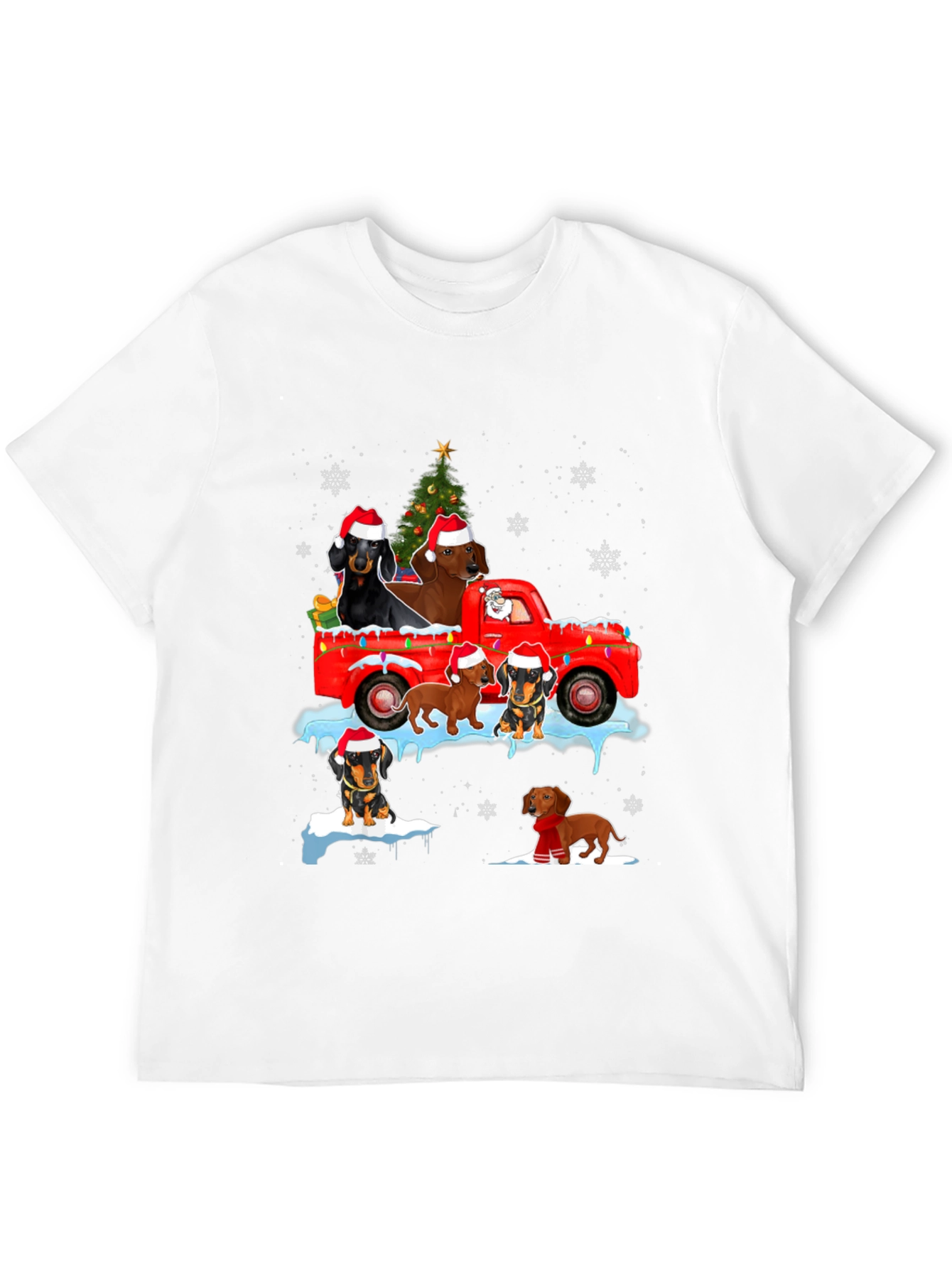 Dachshund Christmas Truck T-Shirt