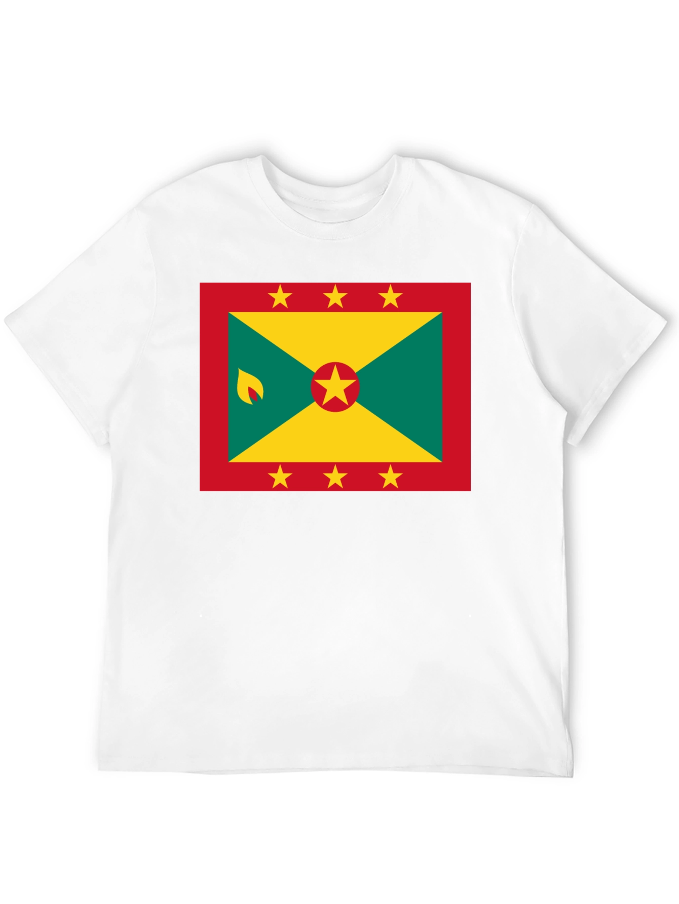 Grenada Flag T-Shirt - Black Crew Neck
