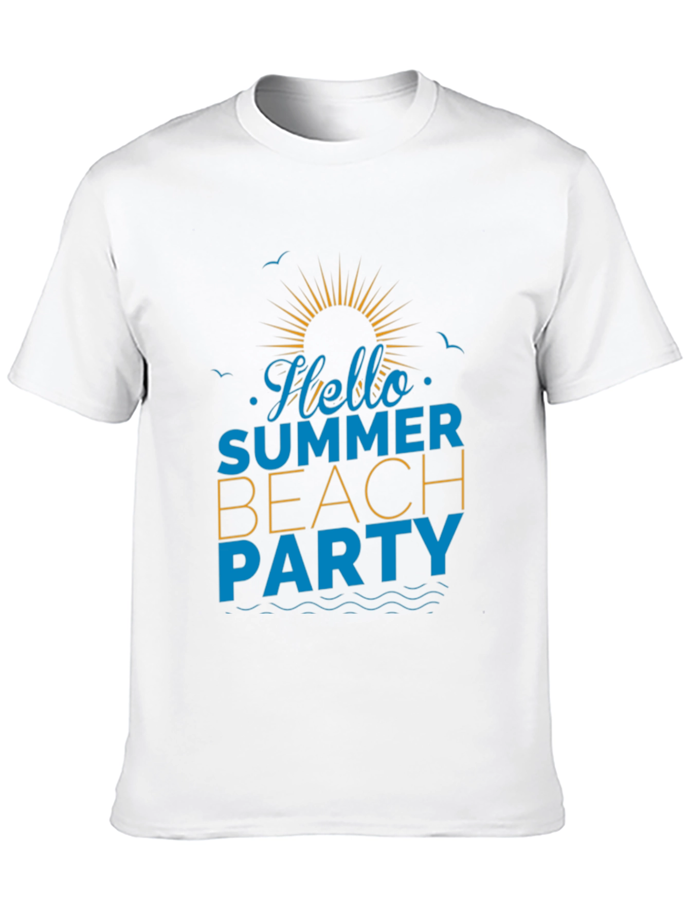 Hello Summer Beach Party Black T-Shirt