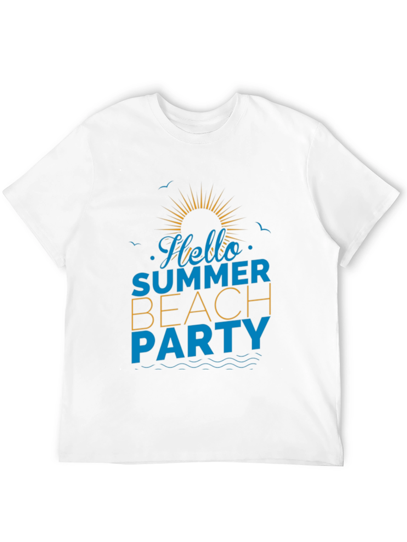 Hello Summer Beach Party Black T-Shirt