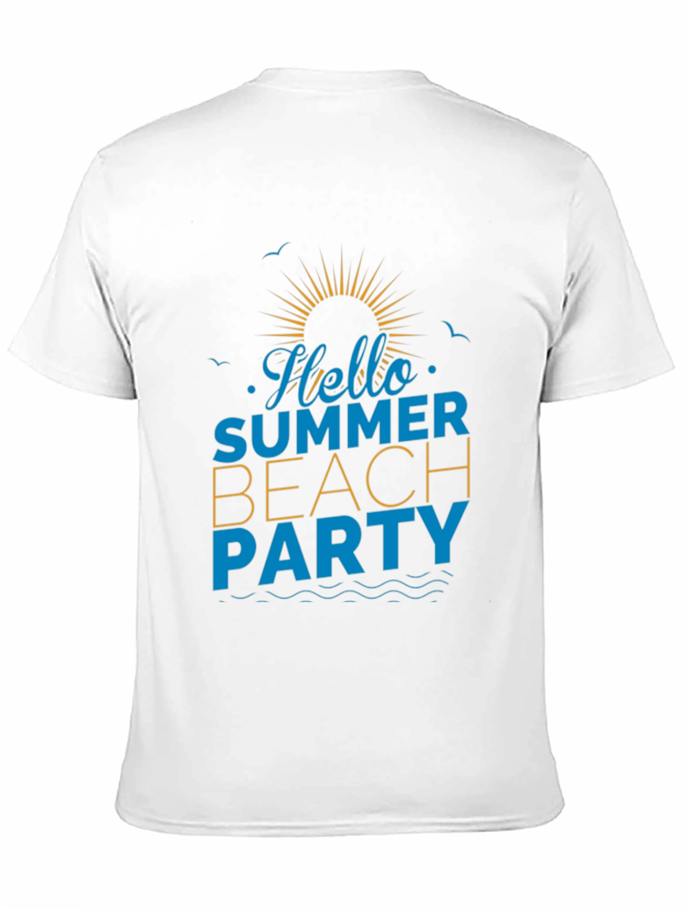 Hello Summer Beach Party Black T-Shirt