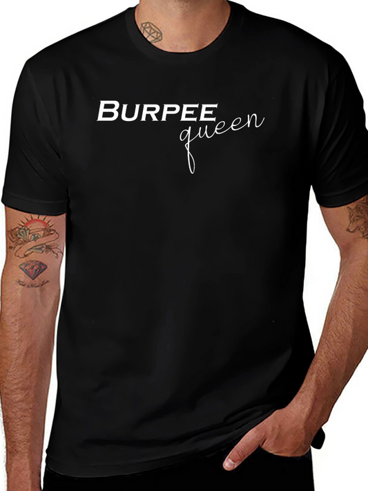 Burpee Queen Black T-Shirt - Workout Fitness Apparel
