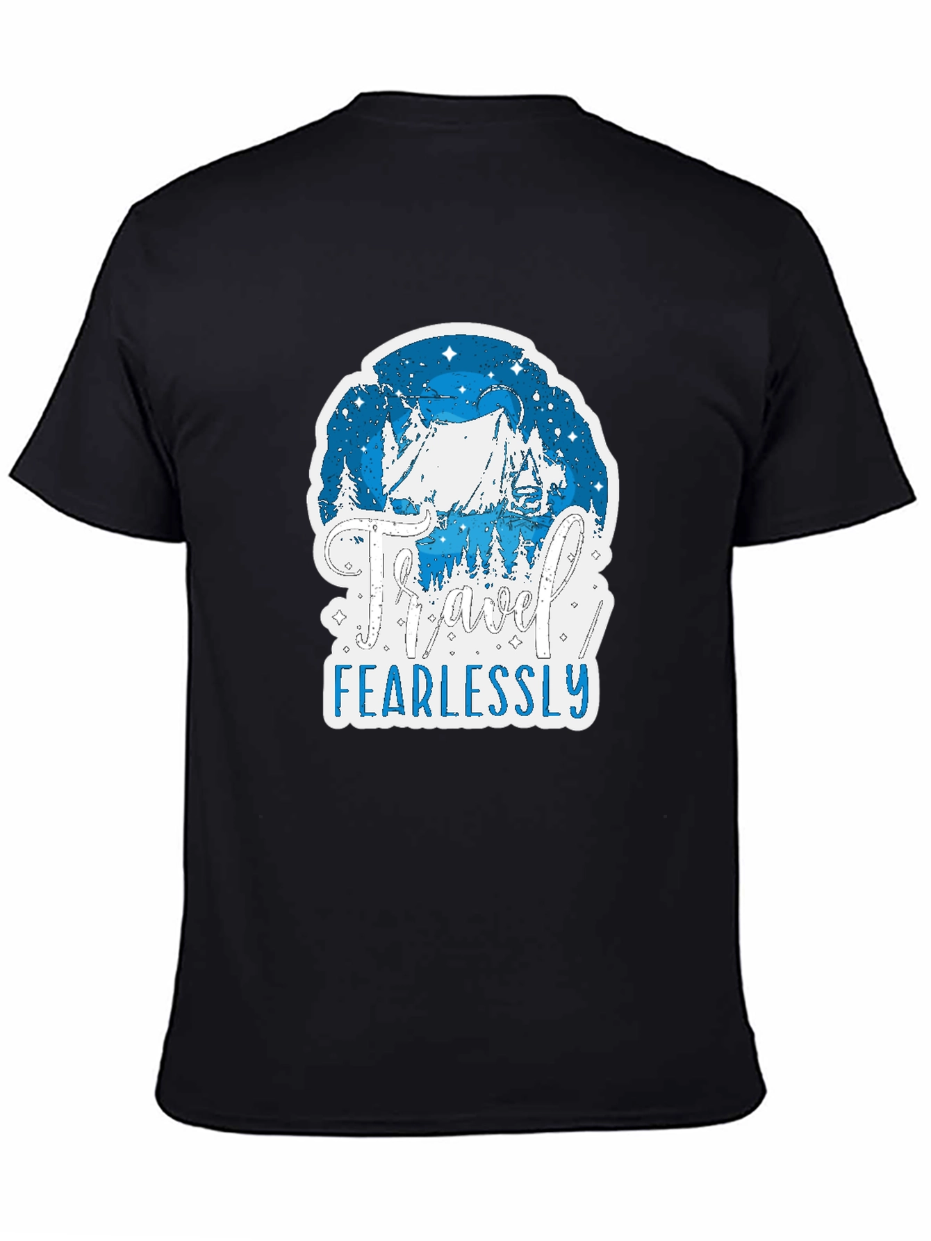 Travel Fearlessly Black Graphic Tee