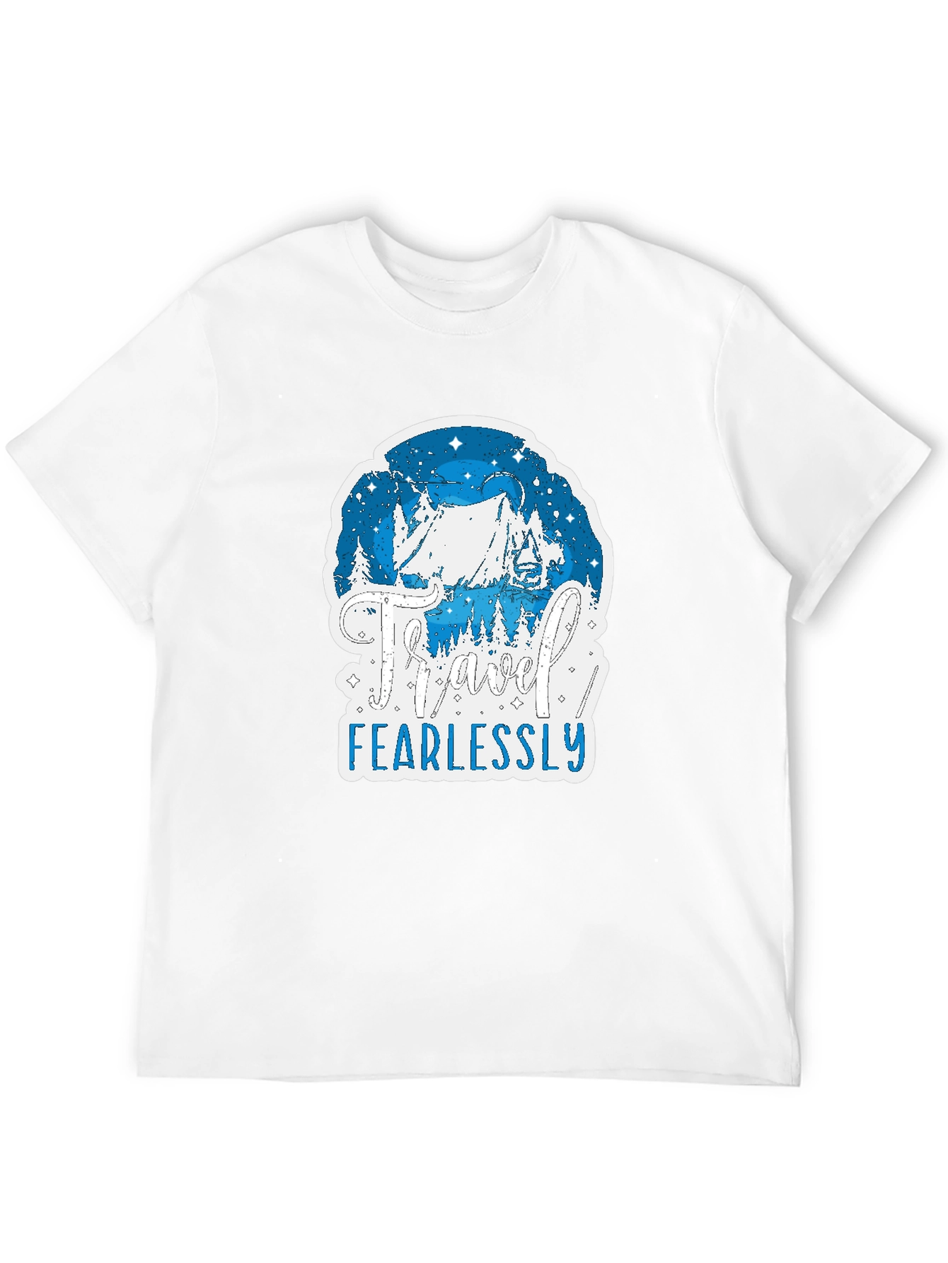 Travel Fearlessly Black Graphic Tee