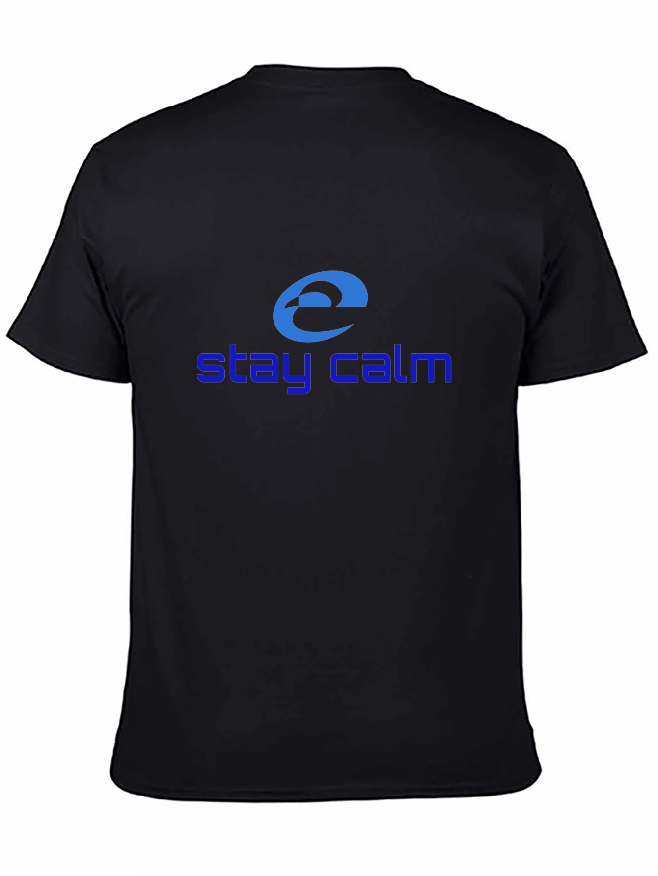 Stay Calm Internet Explorer Inspired Black T-Shirt
