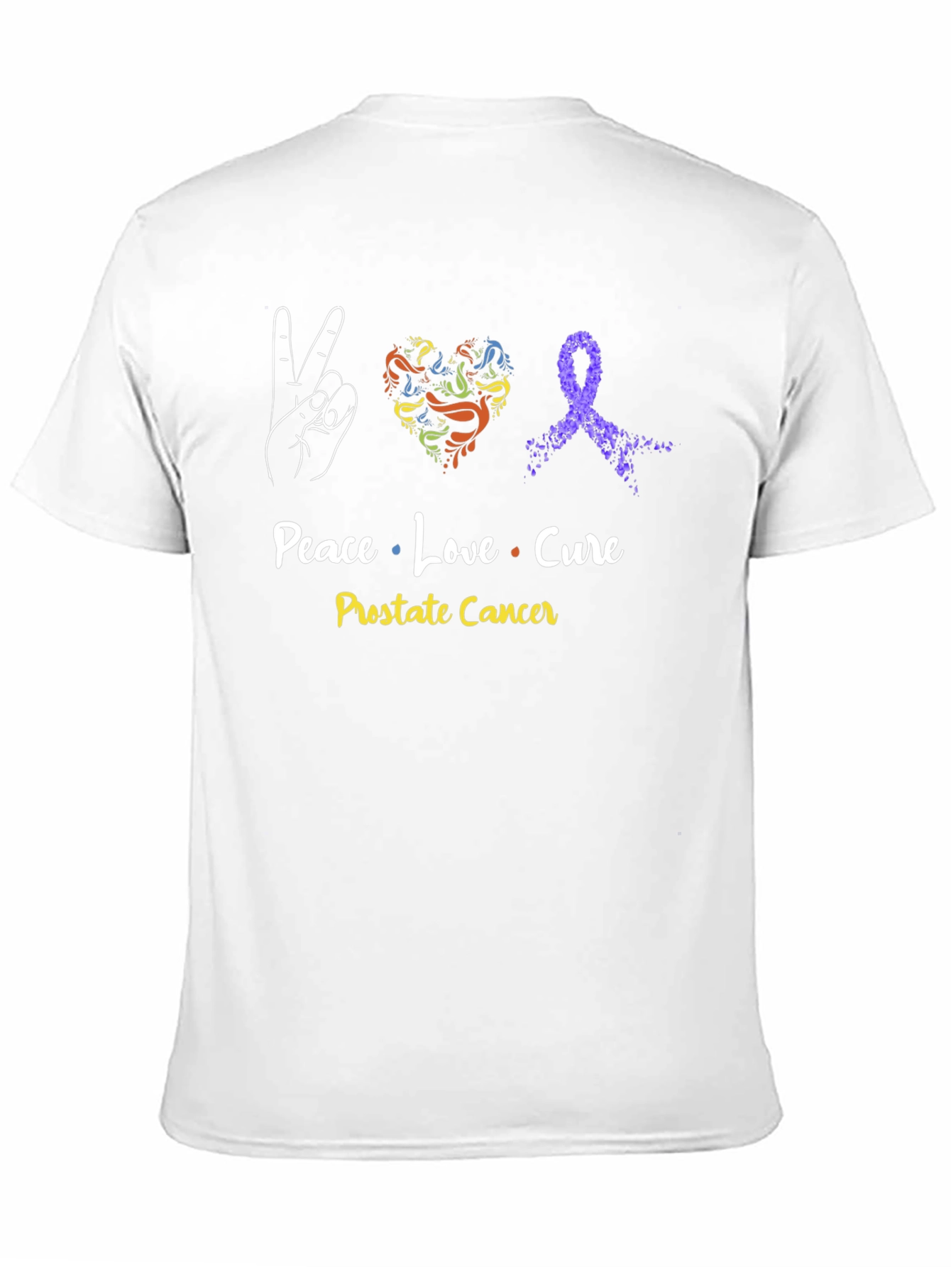 Peace Love Cure Prostate Cancer Awareness T-Shirt