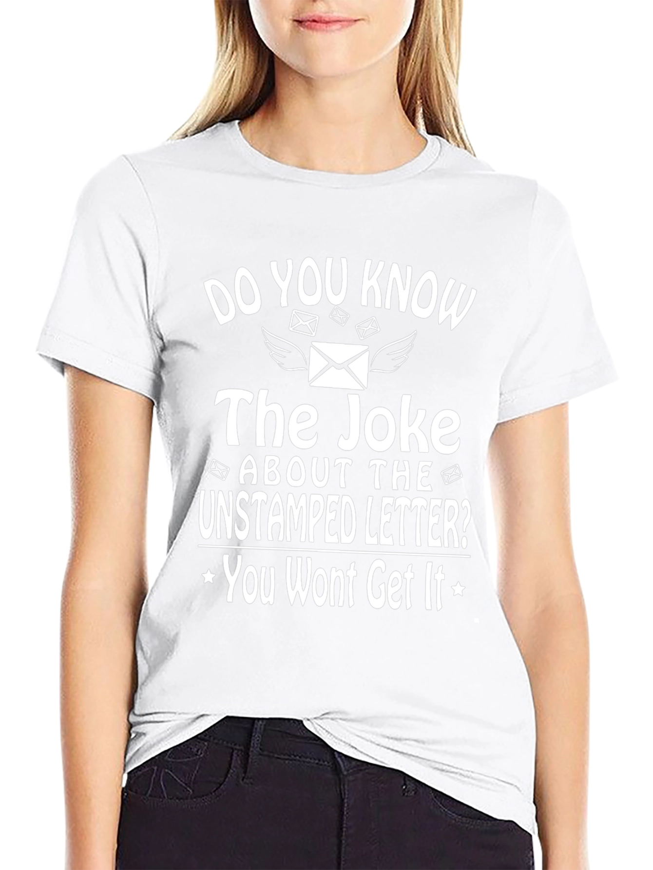 Funny Postal Worker T-Shirt - Unstamped Letter Joke