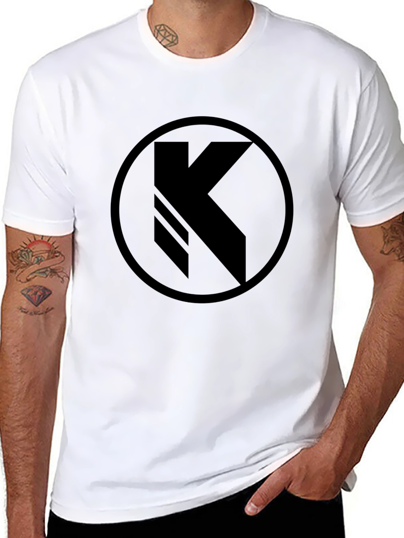 Black T-Shirt with K Circle Logo