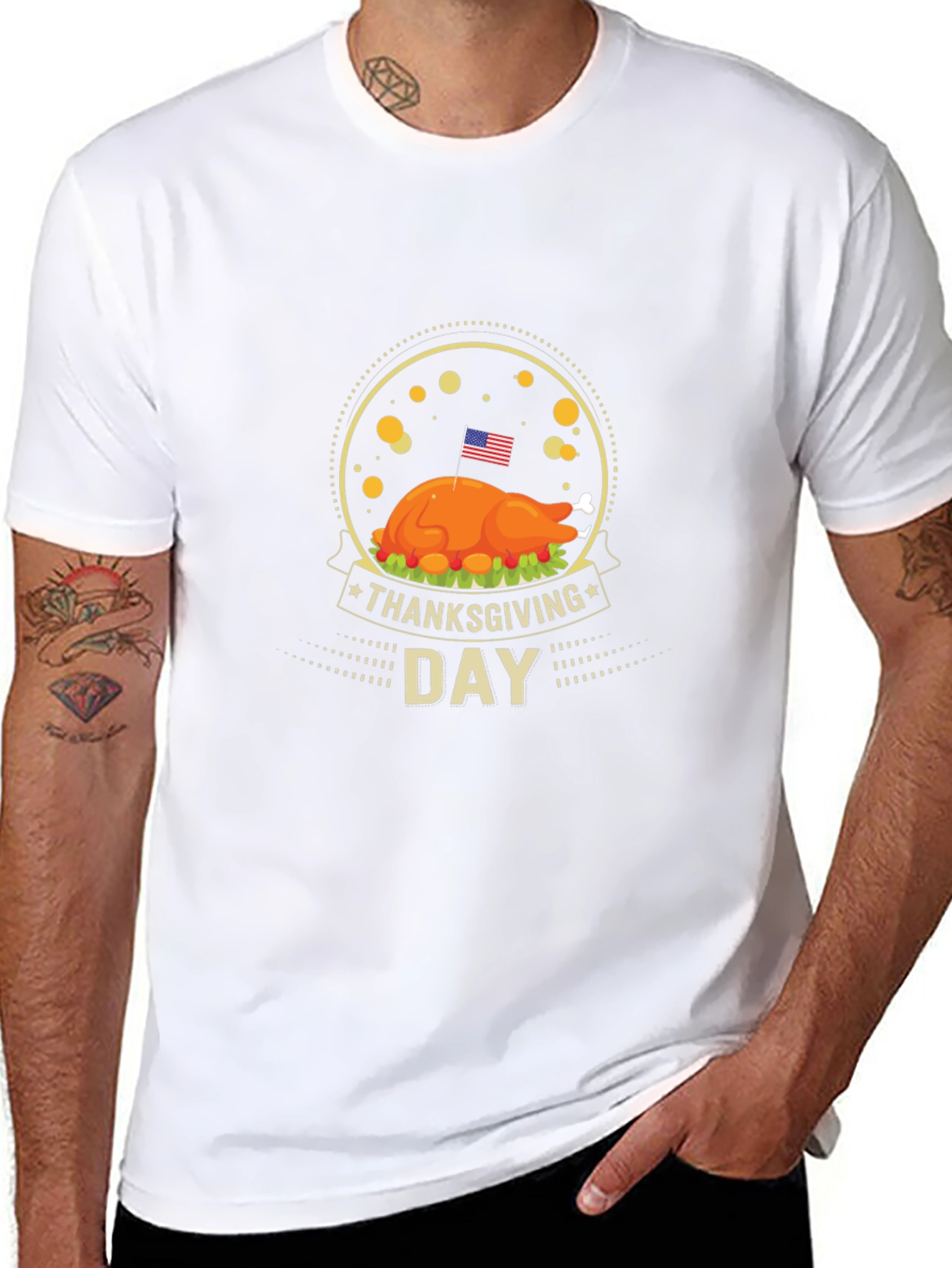 Thanksgiving Day Turkey Graphic T-Shirt