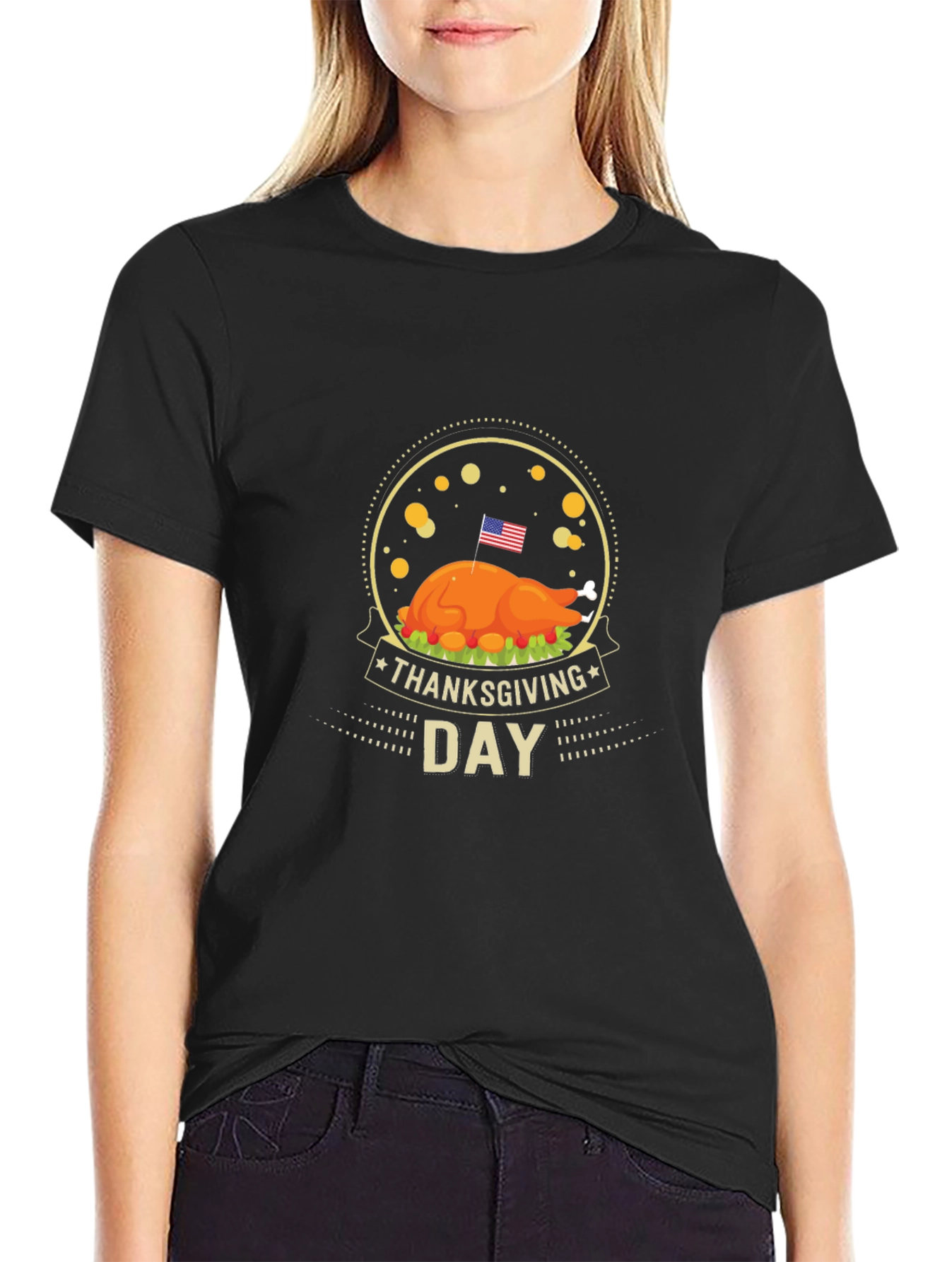 Thanksgiving Day Turkey Graphic T-Shirt