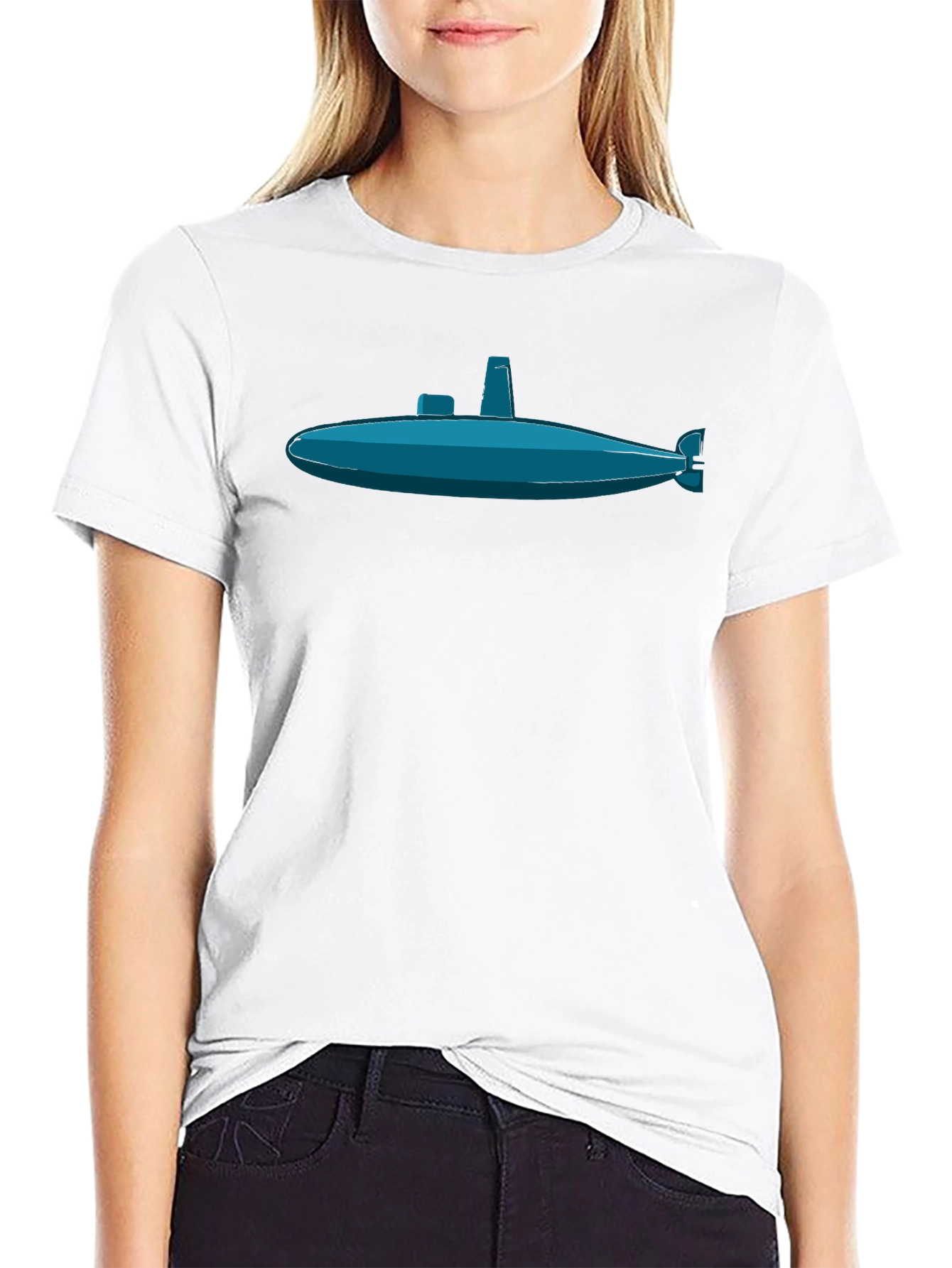 Submarine Graphic Tee - Navy Blue Sub Print