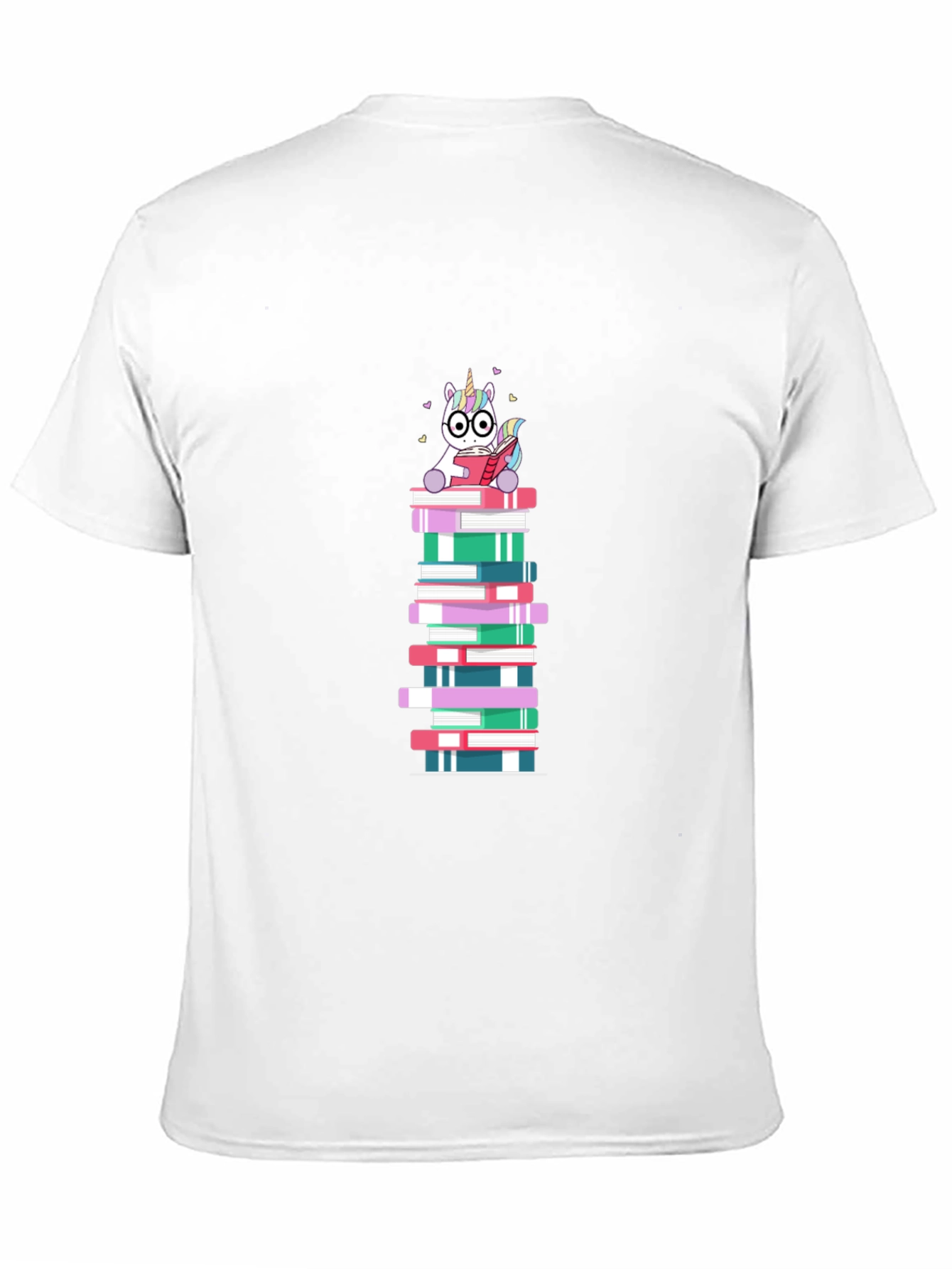 Unicorn Reading on Books T-Shirt