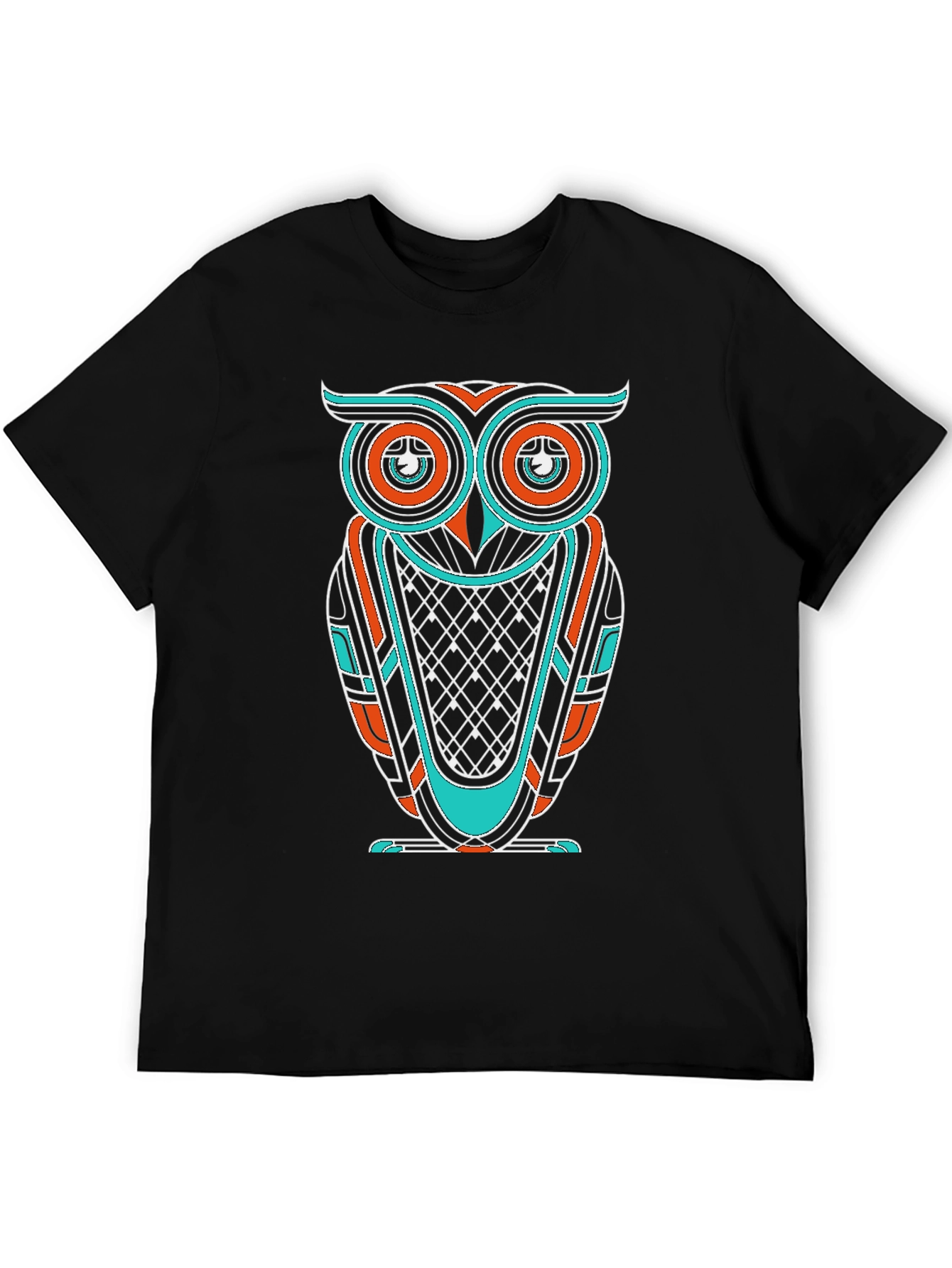 Geometric Owl Graphic Print Tee