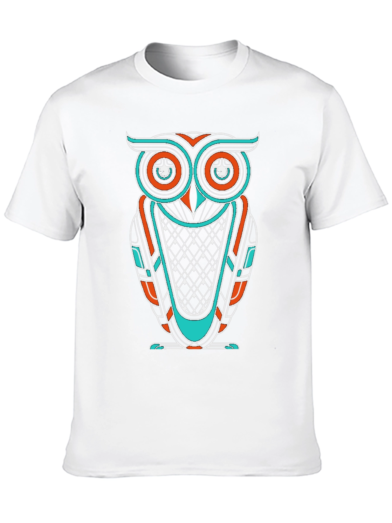 Geometric Owl Graphic Print Tee