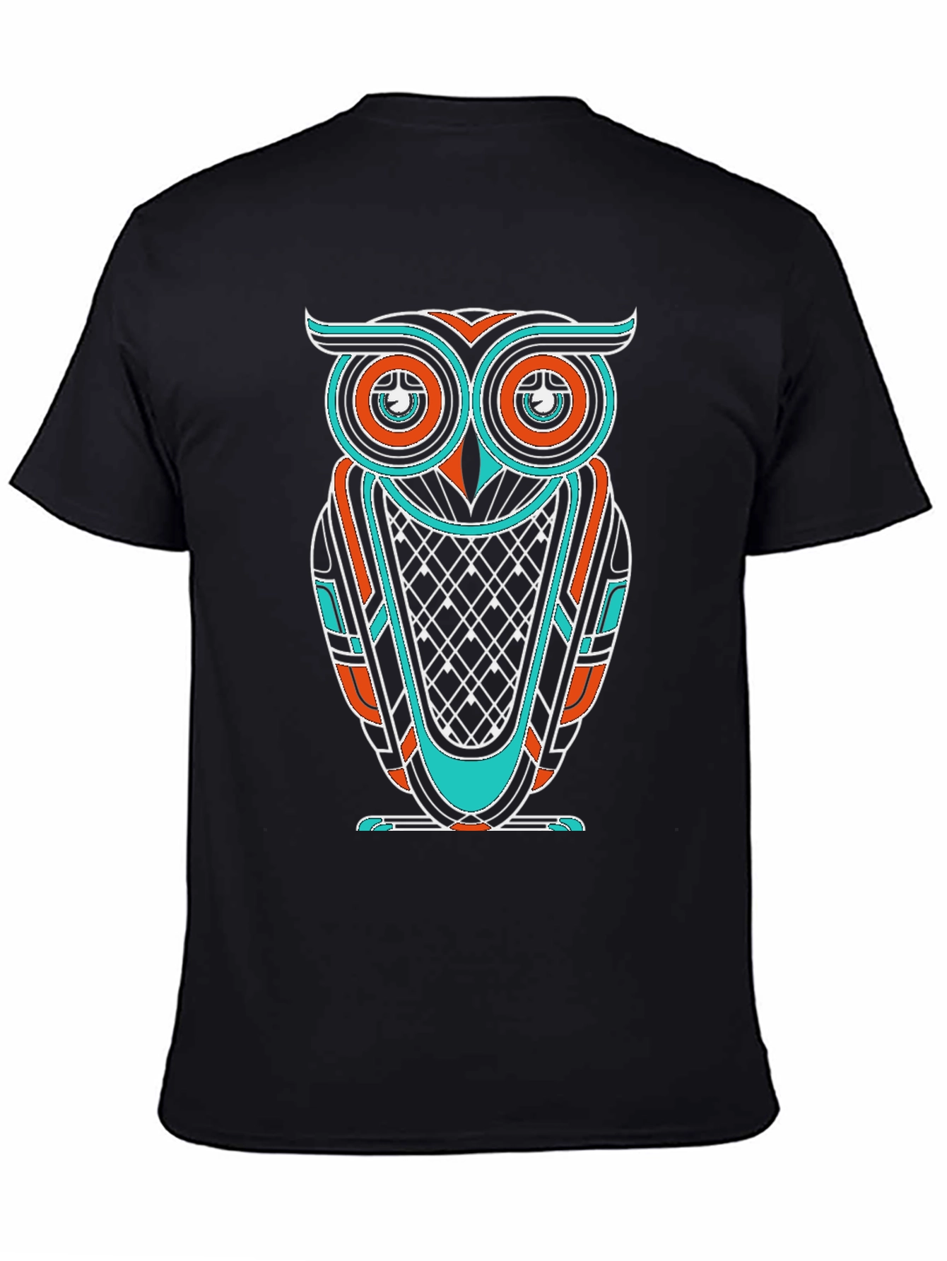 Geometric Owl Graphic Print Tee