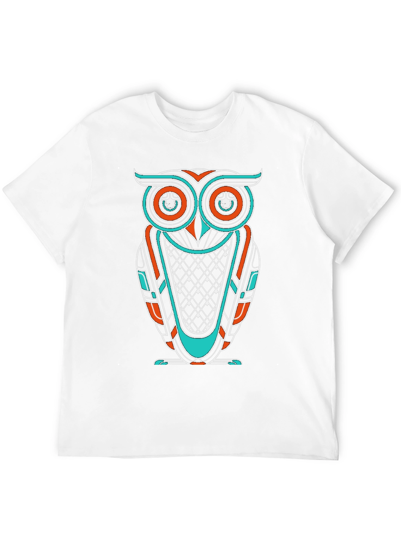 Geometric Owl Graphic Print Tee