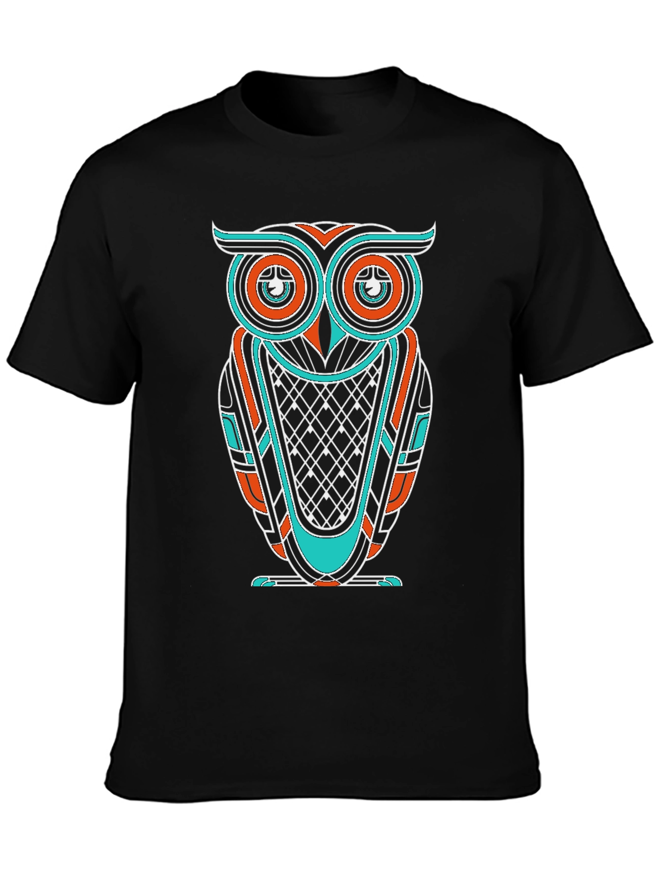 Geometric Owl Graphic Print Tee