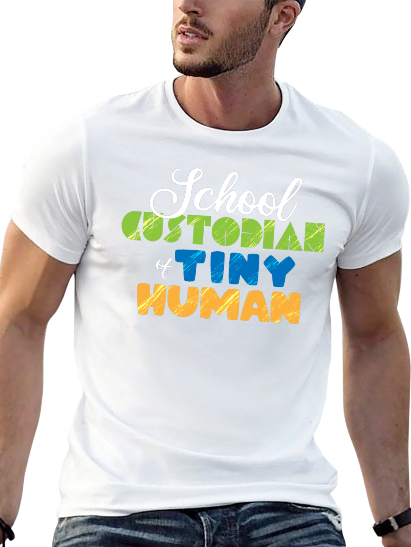 School Custodian of Tiny Humans Graphic T-Shirt