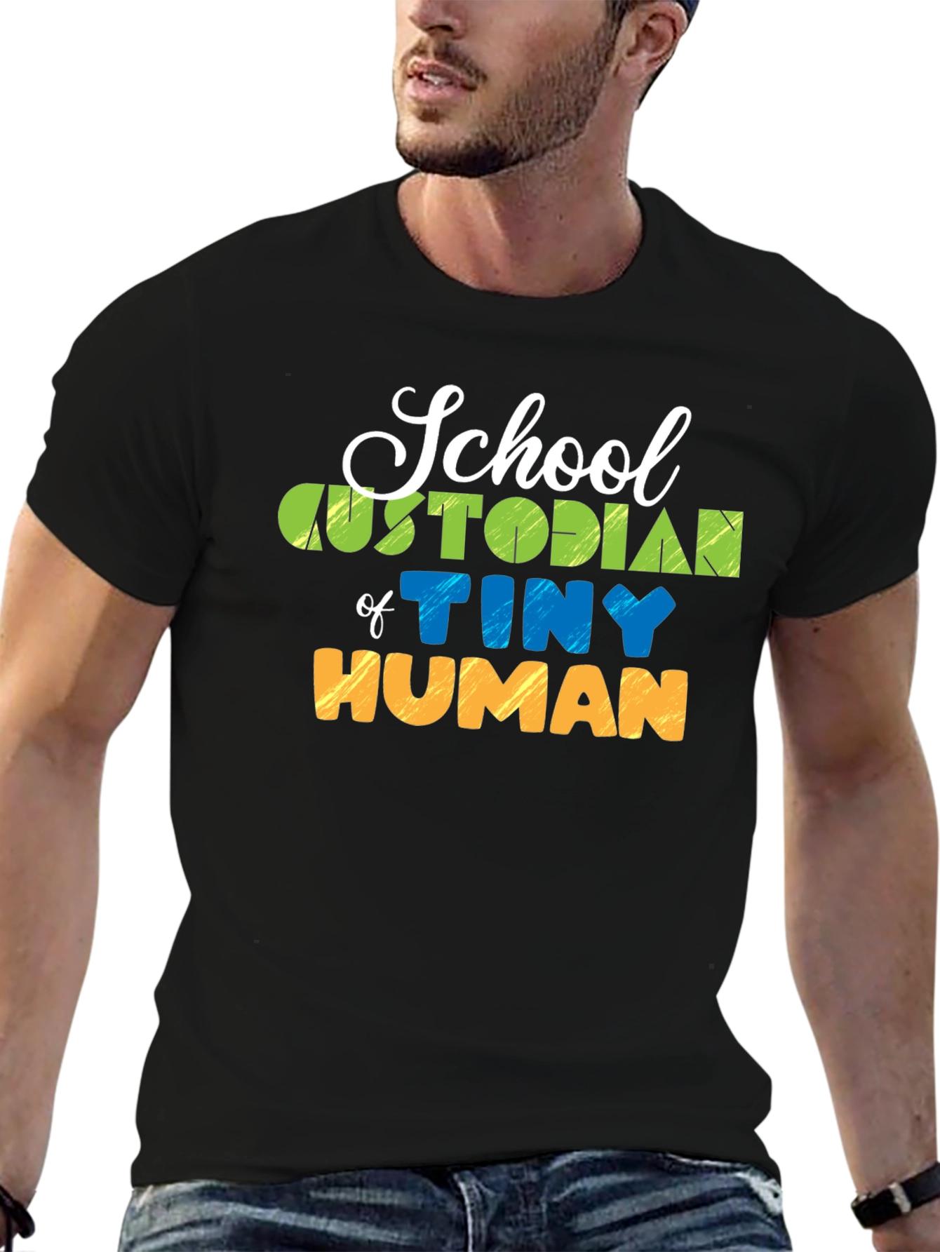 School Custodian of Tiny Humans Graphic T-Shirt