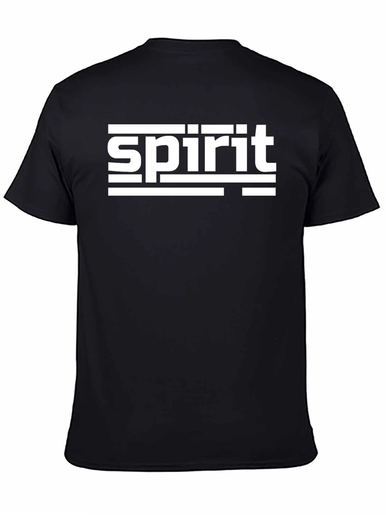 Spirit Graphic Tee - Black Crew Neck T-Shirt