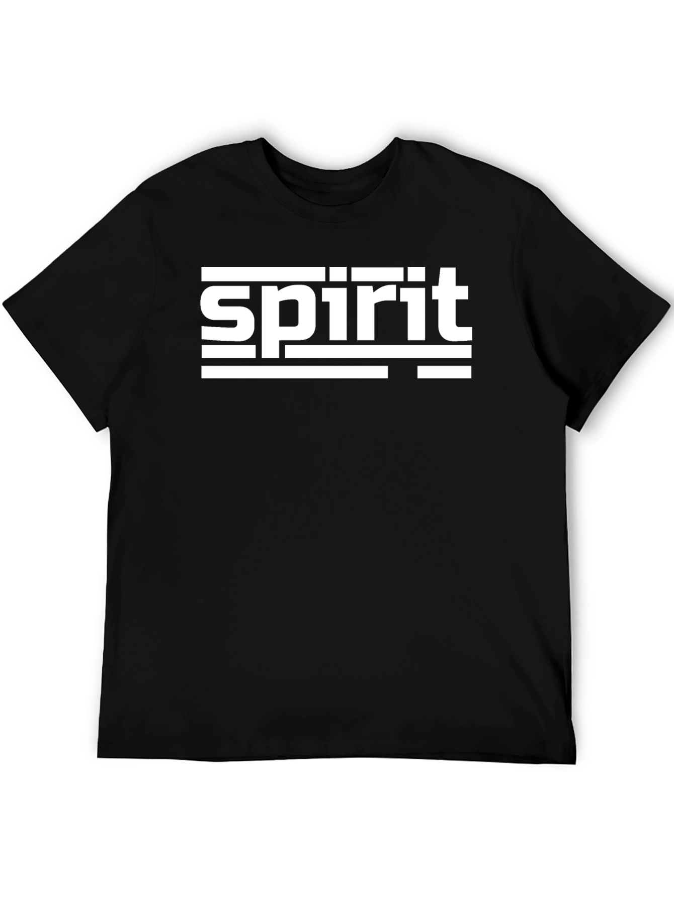 Spirit Graphic Tee - Black Crew Neck T-Shirt