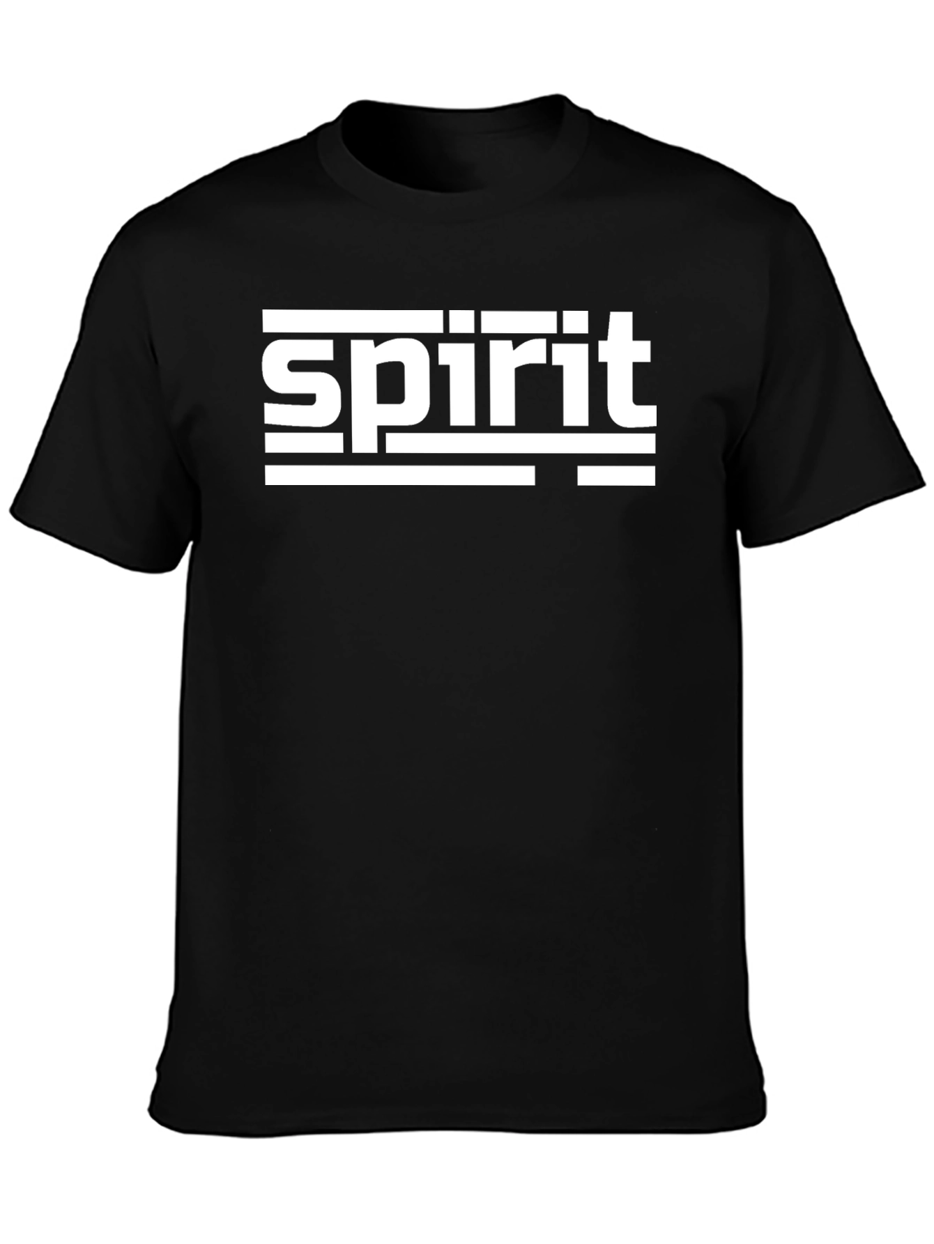 Spirit Graphic Tee - Black Crew Neck T-Shirt