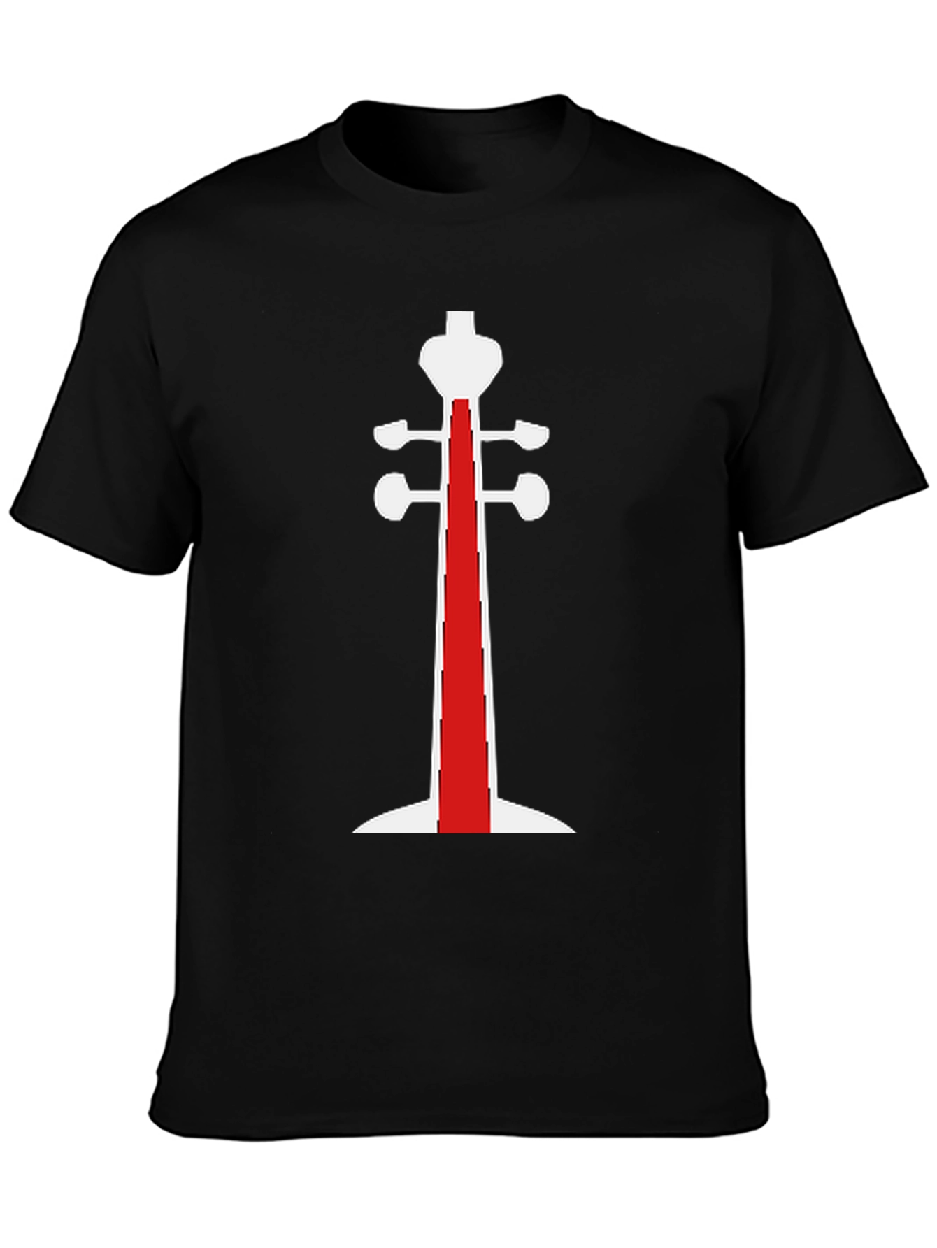 Unique Black T-Shirt with Violin Design