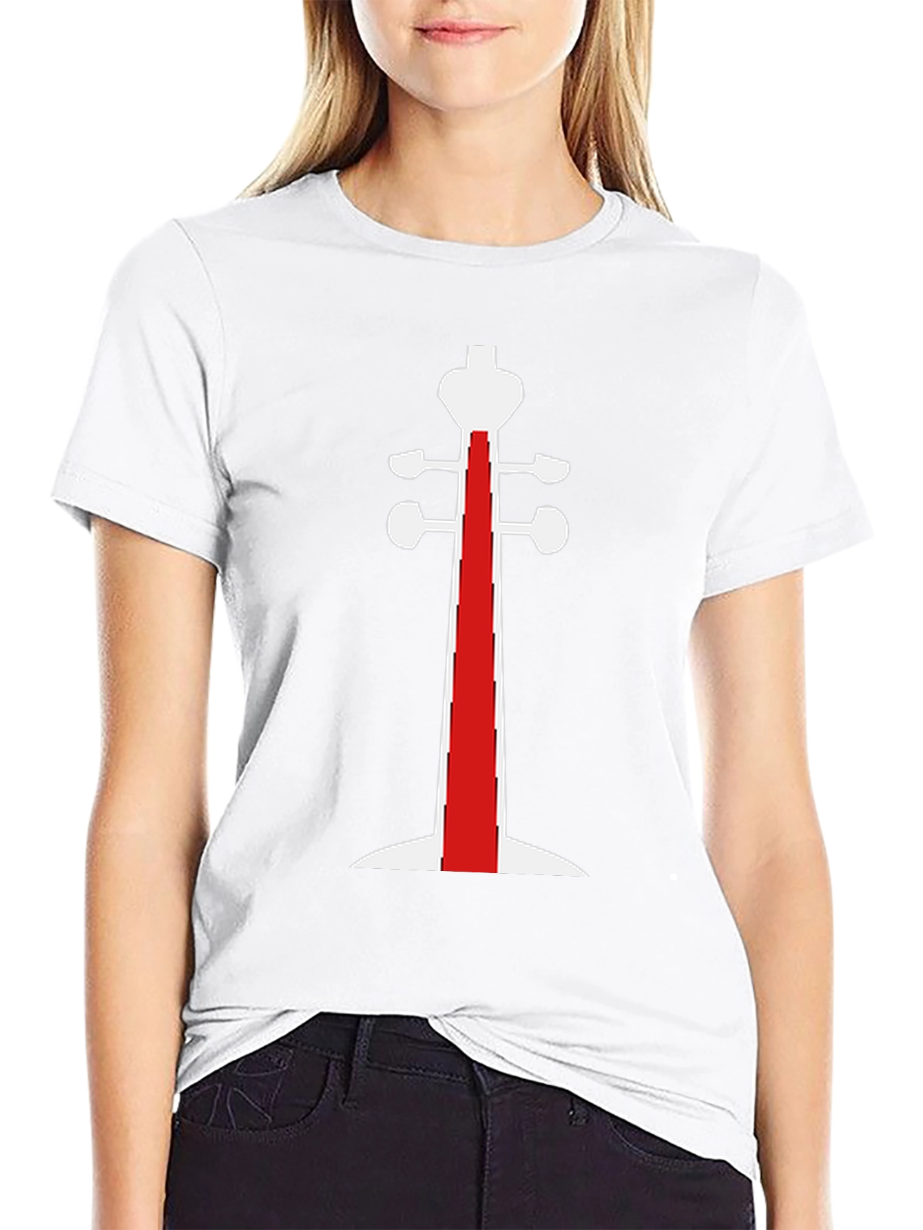 Unique Black T-Shirt with Violin Design