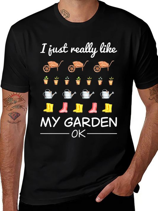 I Like My Garden T-Shirt Gardening Tee