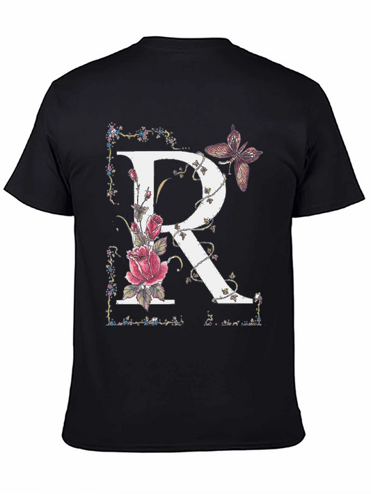 Floral Letter R Graphic Tee - Unisex