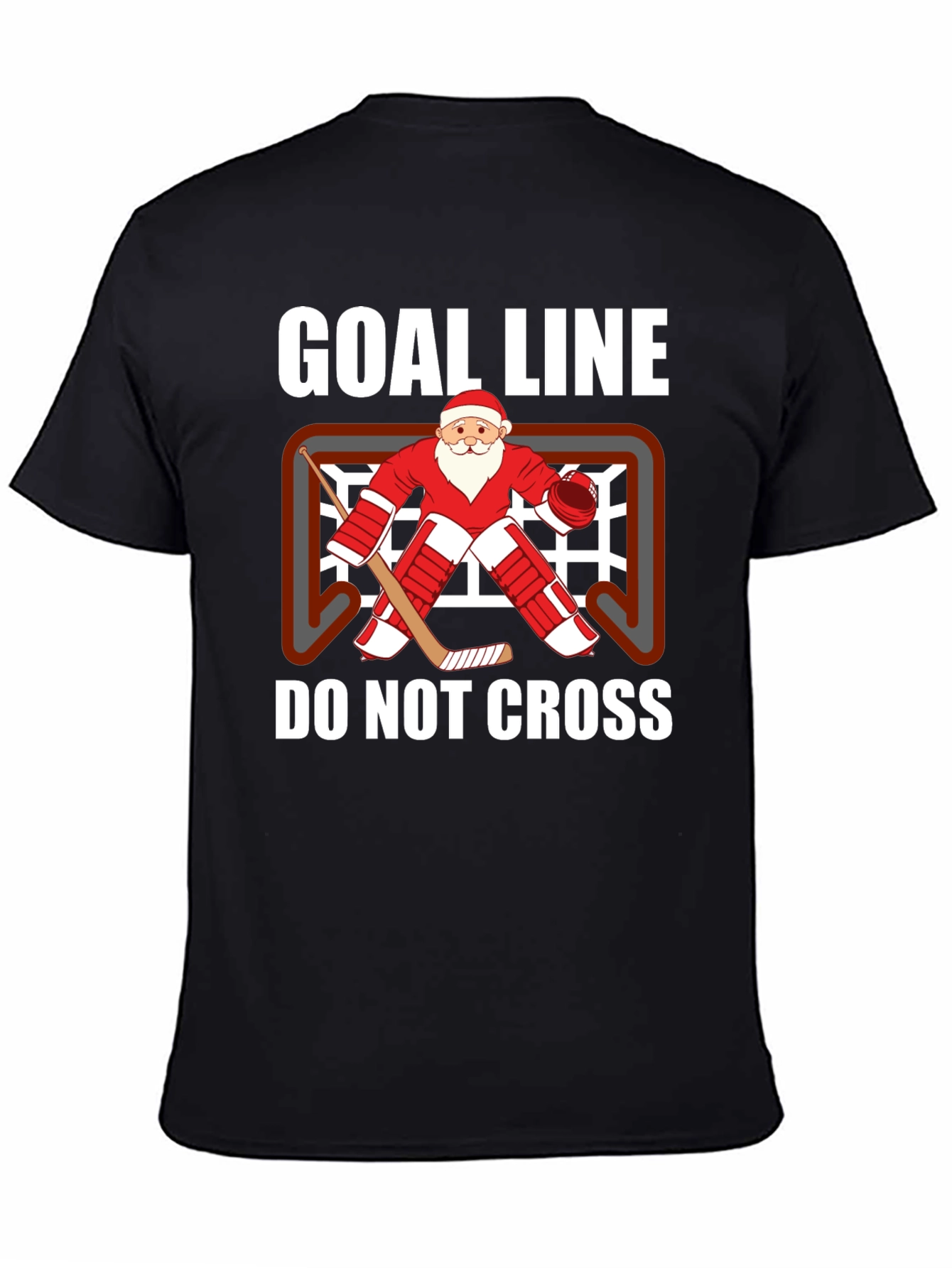 Goal Line Santa Hockey T-Shirt