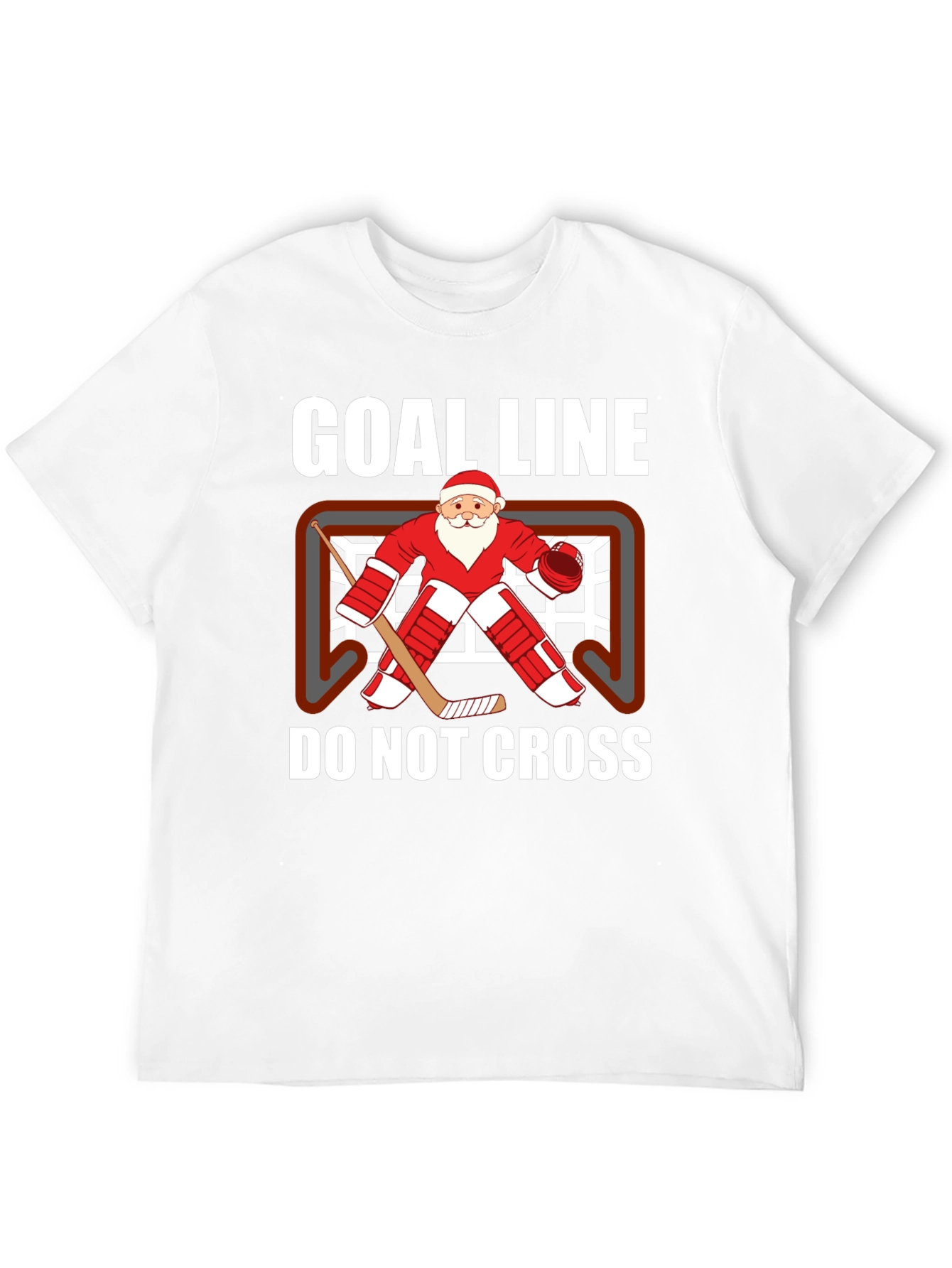 Goal Line Santa Hockey T-Shirt