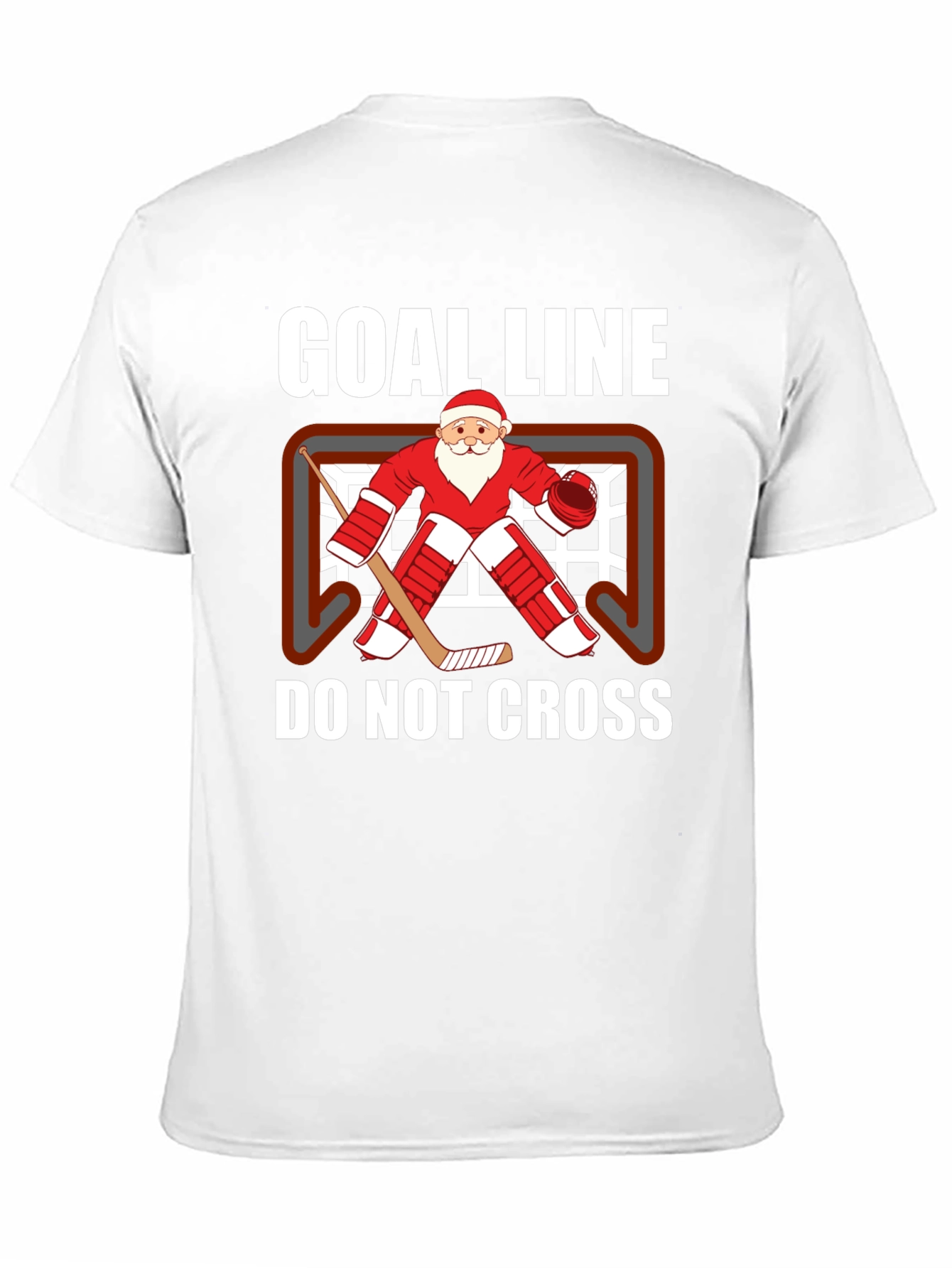 Goal Line Santa Hockey T-Shirt