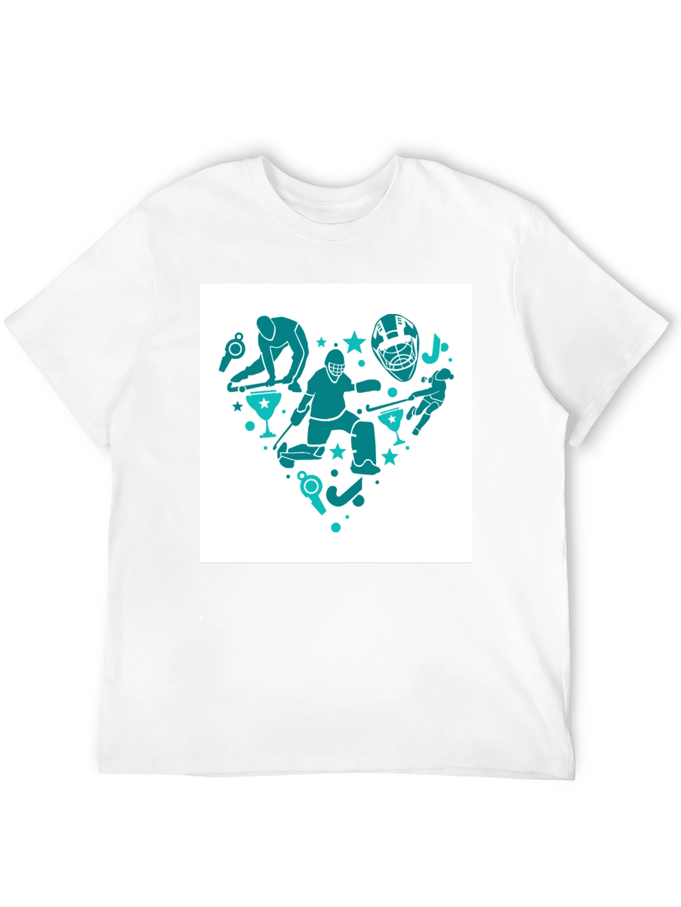 Hockey Heart Tee - Stylish Sports T-Shirt