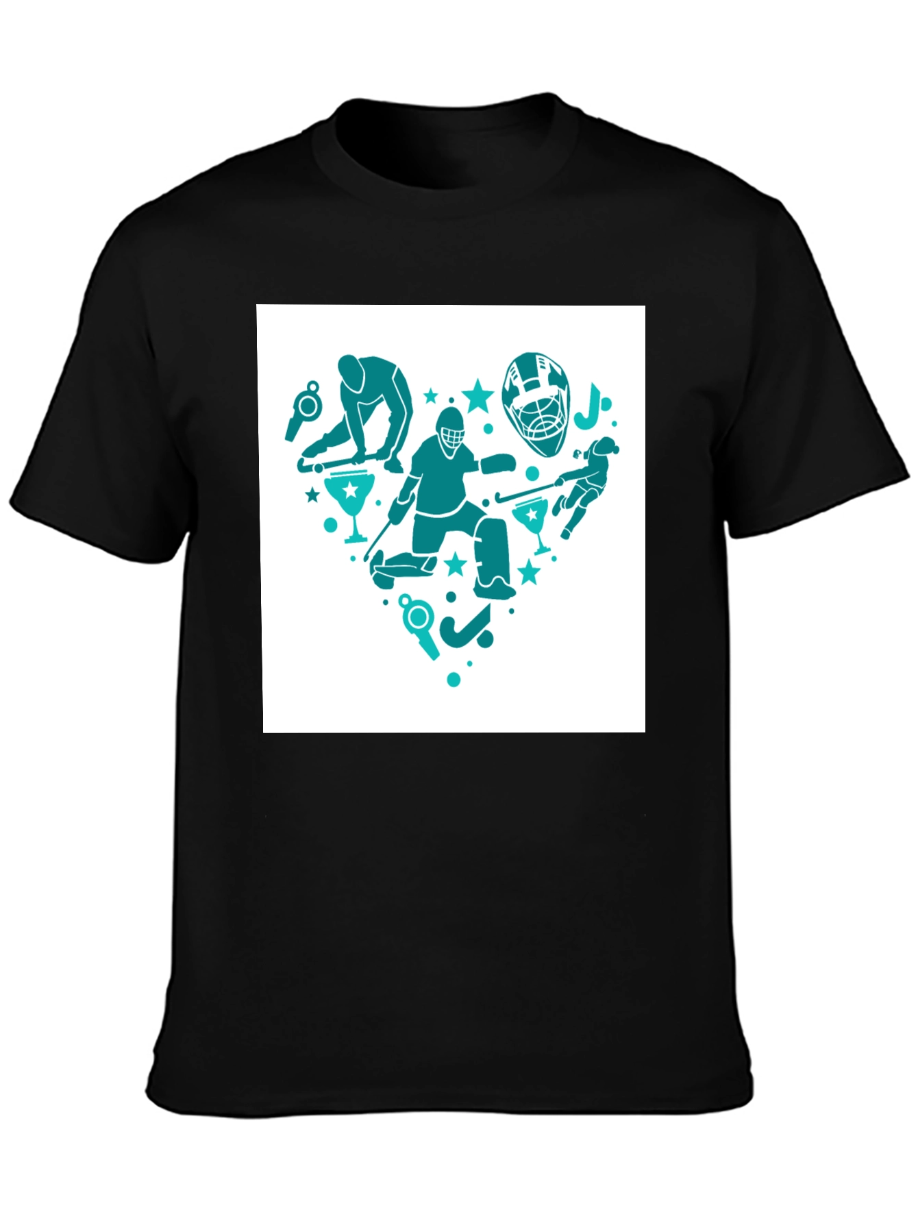 Hockey Heart Tee - Stylish Sports T-Shirt