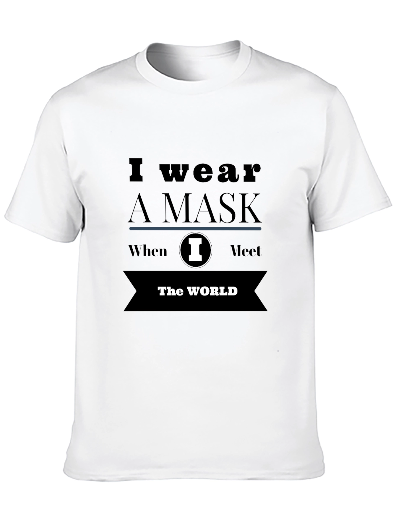 I Wear A Mask Black Graphic Tee